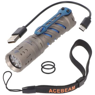 Acebeam LED Taschenlampe AceBeam E70 Mini Titan LED-Taschenlampe mit 1.500 Lumen, inklusive 18