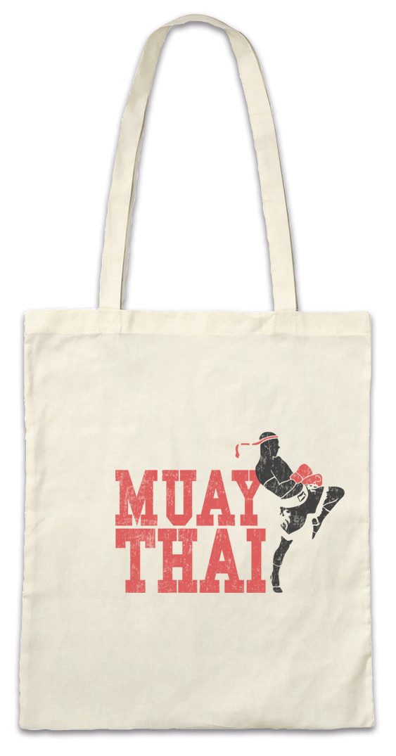 Urban Backwoods Beuteltasche Muay Thai Fighter Stofftasche Martial Arts Kämpfer Thaiboxen Sport (1-tlg), Thailand Kampfsport Kickboxen Kickboxing