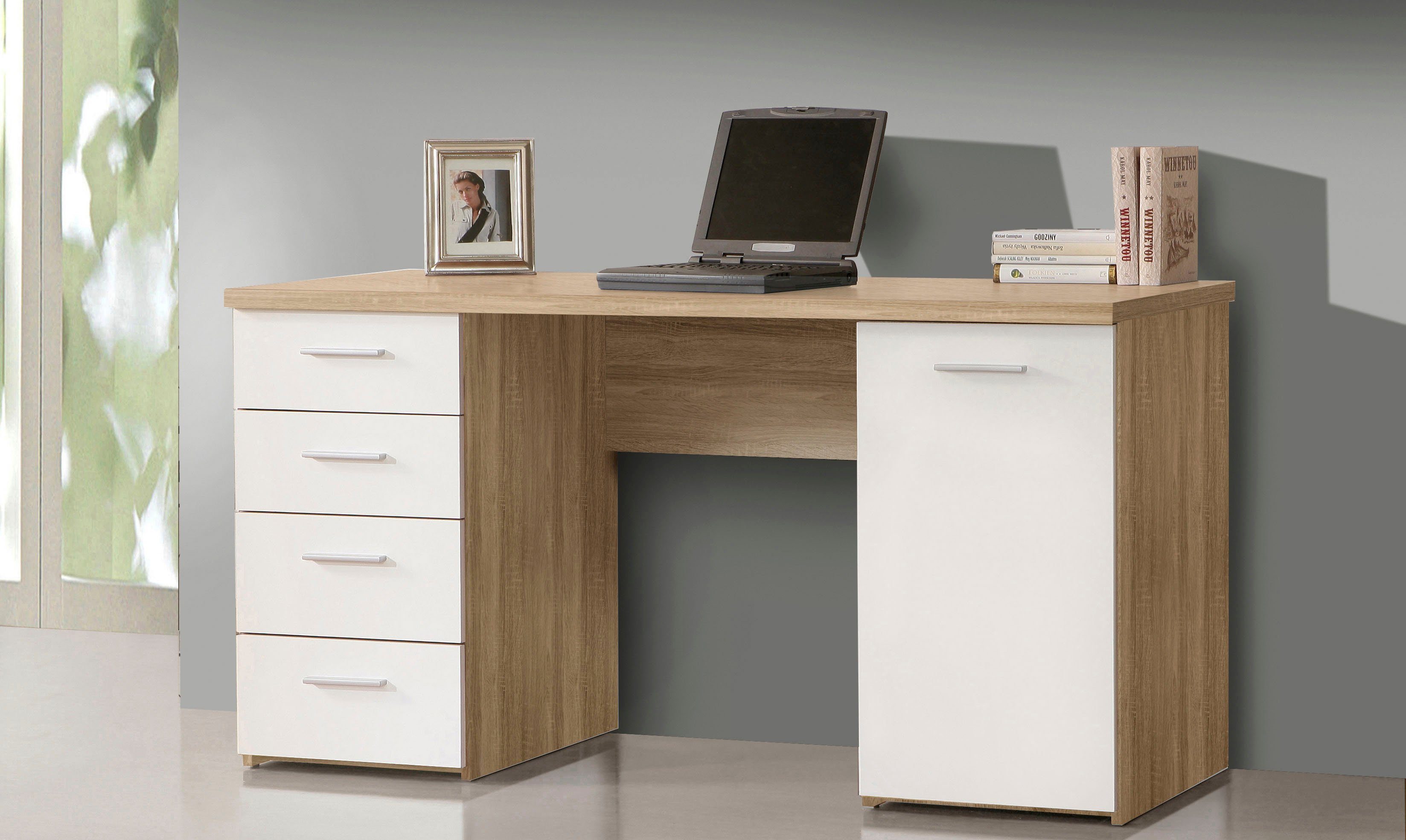 FORTE Schreibtisch Netta, Breite 145 cm, mit Schubladen