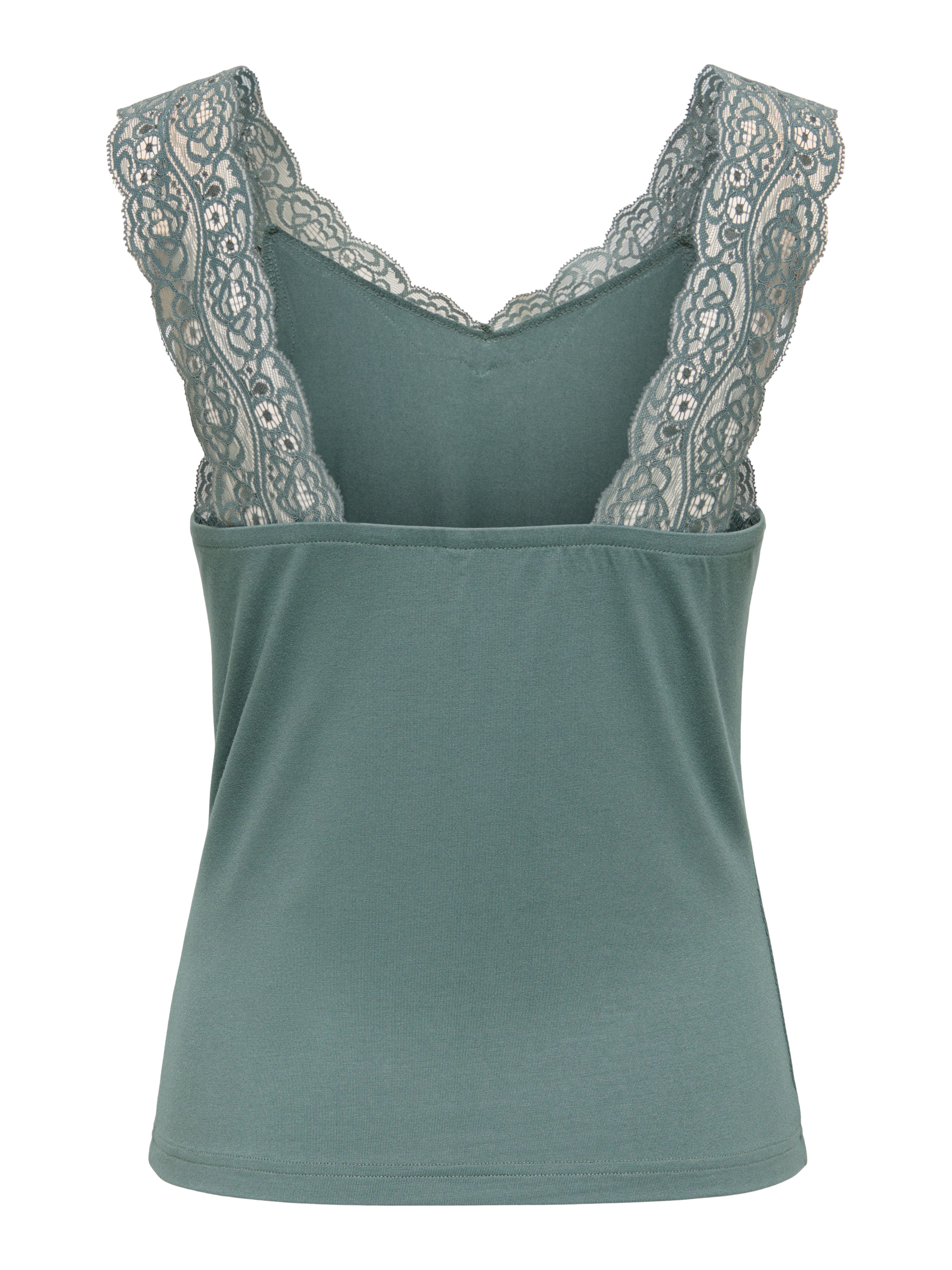 ONLY Spitzentop ONLLUNI TANK TOP WITH LACE DETAIL CS JRS Viskosemischung, regular fit