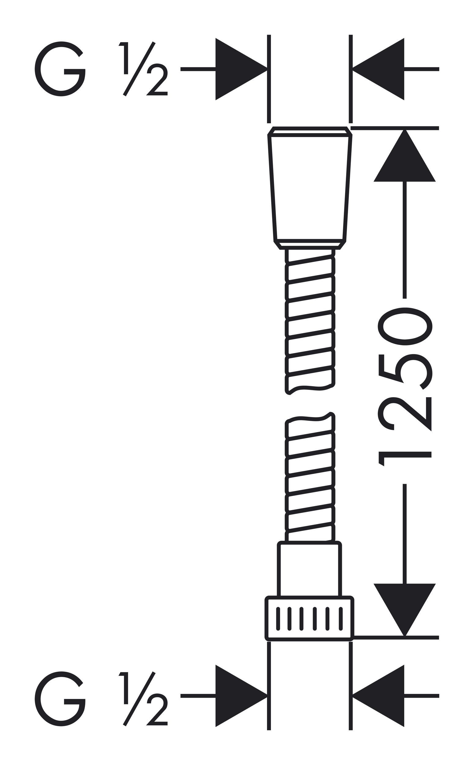 Thumbnail - hansgrohe Brauseschlauch Metaflex, 1250 mm
