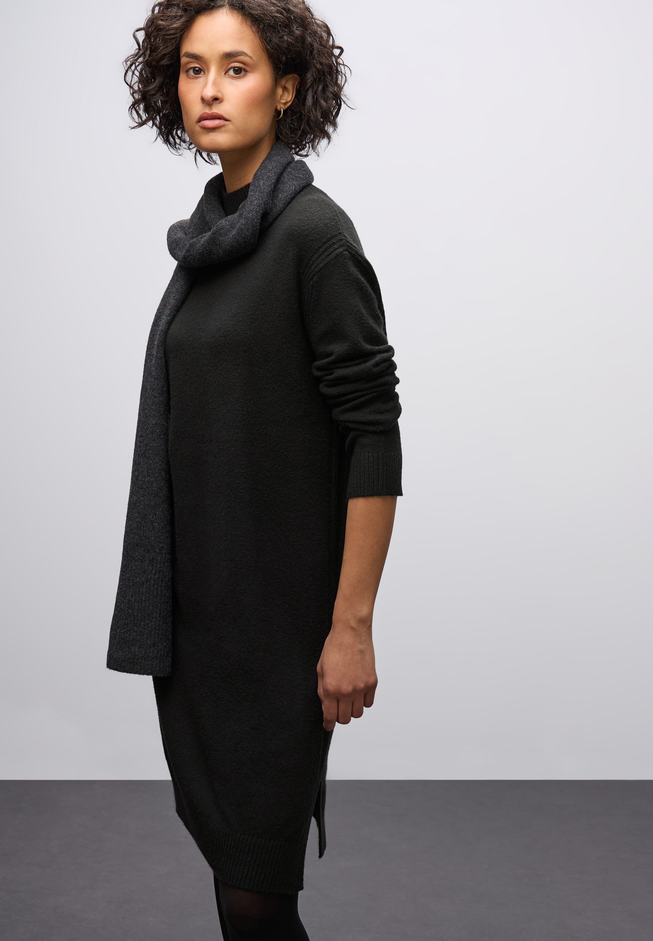 STREET ONE Strickkleid mit Rippbündchen günstig online kaufen