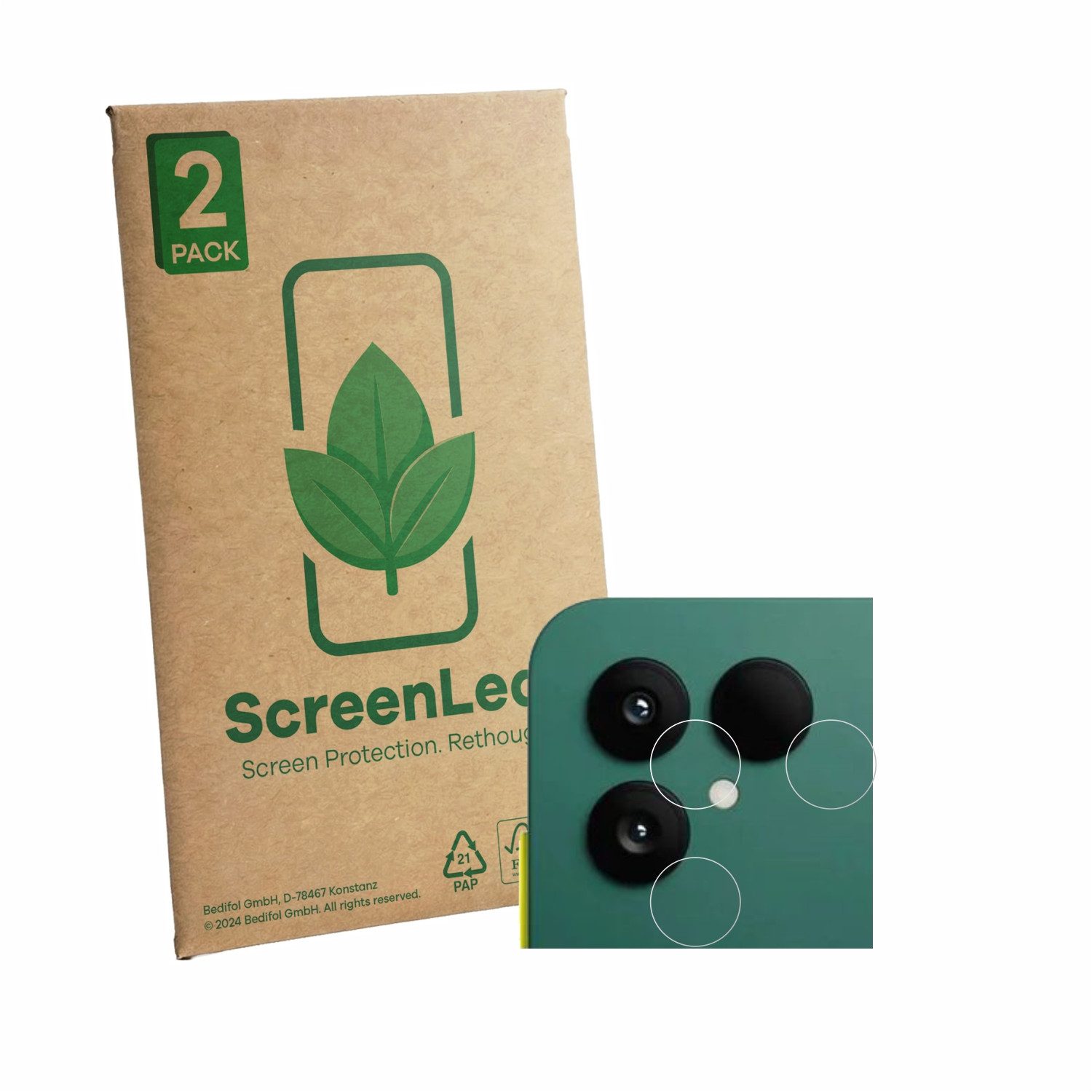 ScreenLeaf Displayschutzfolie Schutzfolie für Fairphone 6 (NUR Kamera), 2 Stück, Displayschutz Schutz Folie Klar Transparent
