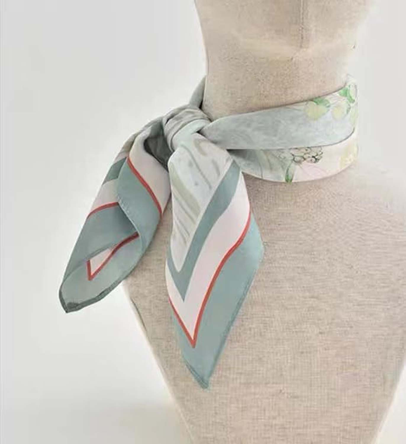 Zaewry Seidentuch Stirnband Quadratischer Haar-Bandanas-Schal für Damen – Bild 2 von 4