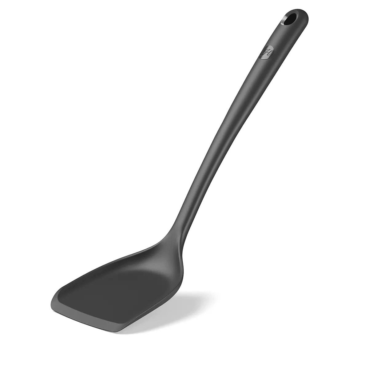 Hoffmann Germany Pfannenschaufel Küchenhelfer Pfannenwender Silikon Edelstahl 35 cm, Edelstahlkern, seitliche Lippen, 200°C, spülmaschinenfest