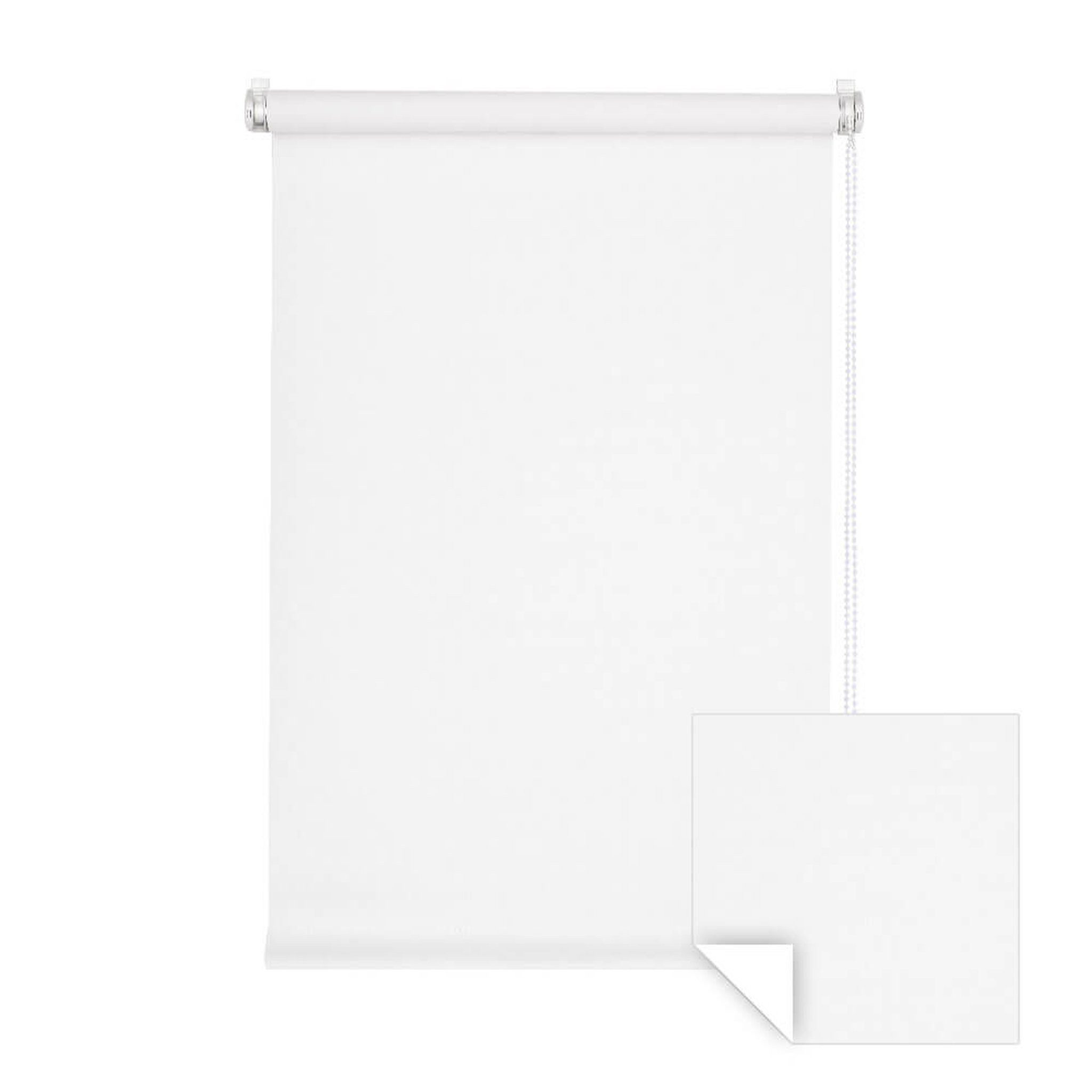 Verdunklungsrollo Klemmfix Verdunkelungsrollo 50x150 cm weiß [Stoffbreite: 47cm], Victoria M., blickdicht, ohne Bohren, freihängend, Klemmfix, mit Kindersicherung, für Fenster und Türen, Sonnenschutz Sichtschutz