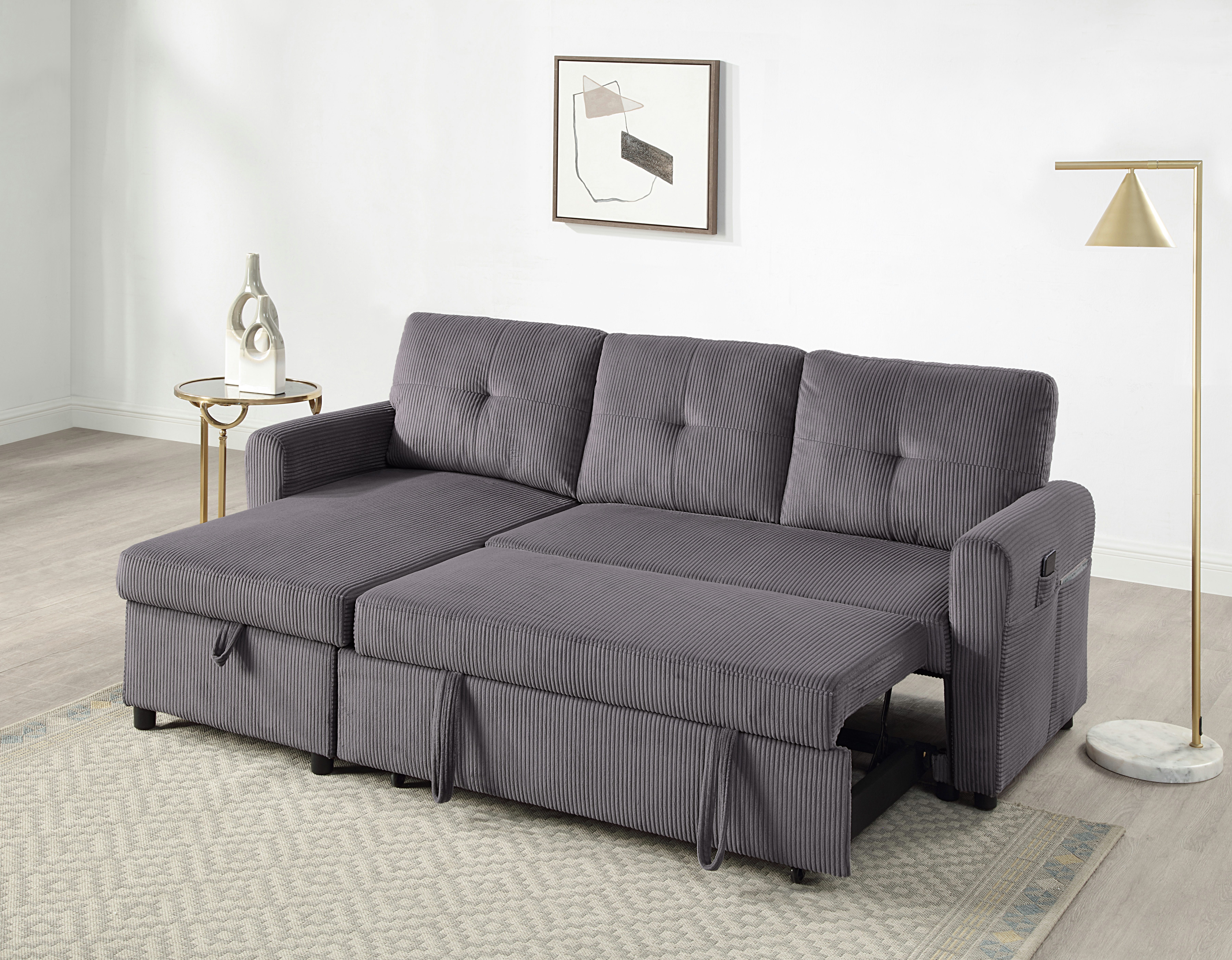 ATLANTIC home collection Schlafsofa Gustavo L-Form, B: 199 cm, mit Bettfunk günstig online kaufen