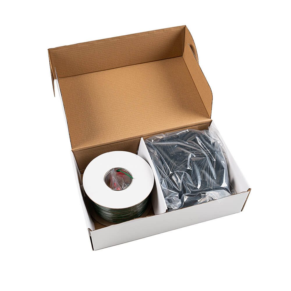 HOME DELUXE Installations-Kit Begrenzungskabel, inkl. Erdspieße, Kabelverbinder & Klemmen, Begrenzungskabel für Mähroboter