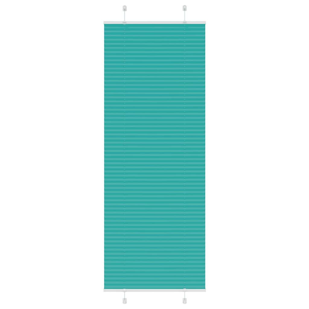 Jalousie 70 x 200 cm Plissee Petrolgrün 70x200 cm Stoffbreite 69,4 cm Polyester
