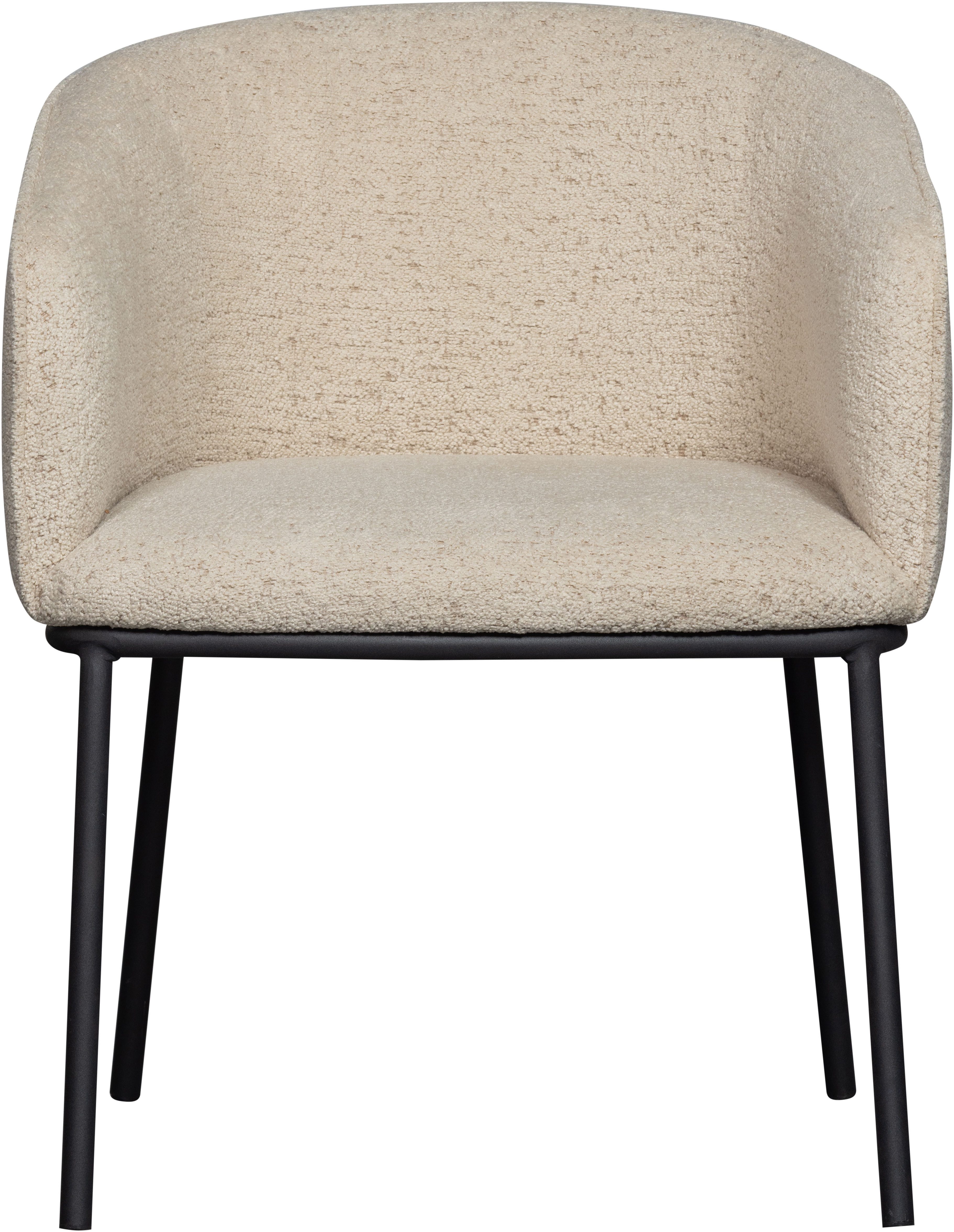 WOOOD Esszimmerstuhl Leon, mit Bouclé-Stoff, 4-Fuß-Gestell, H 77 cm x B 61 cm