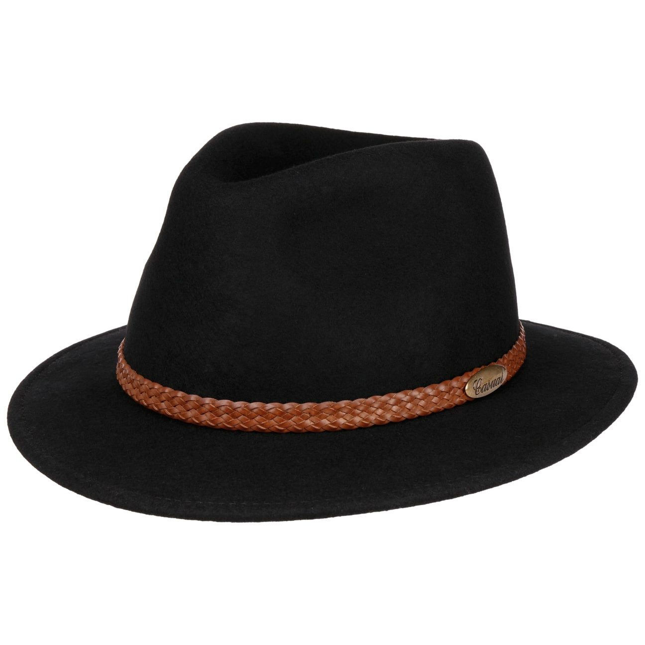 Lierys Filzhut (1-St) Travellerhut mit Lederband, Made in Italy