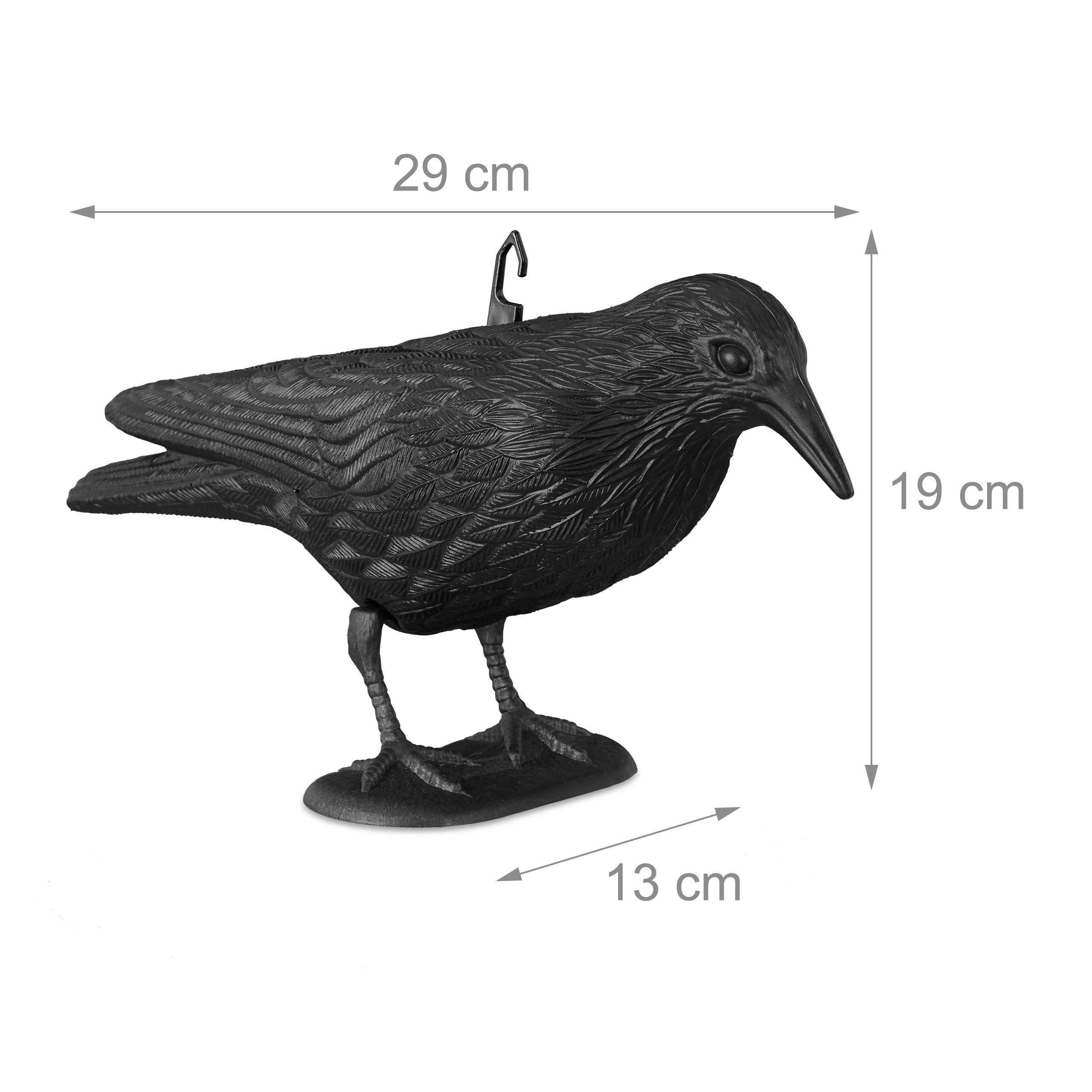 relaxdays Gartenfigur Vogelschreck Krähe im 3er Set, (3 St) – Bild 4 von 5