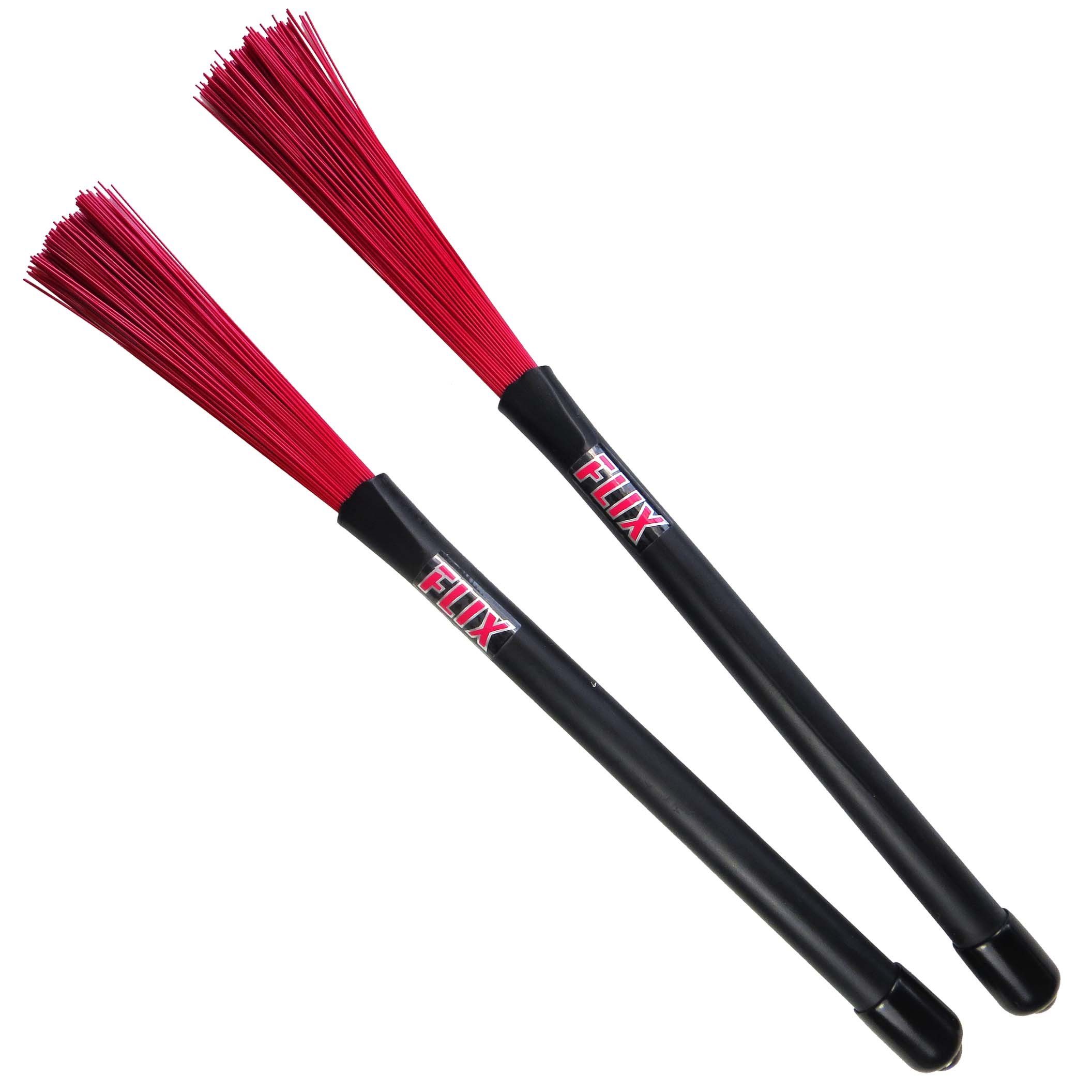 Flix Rods Flix FFC Classic Brush Winered Besen (1 Paar), Hochwertige Besen