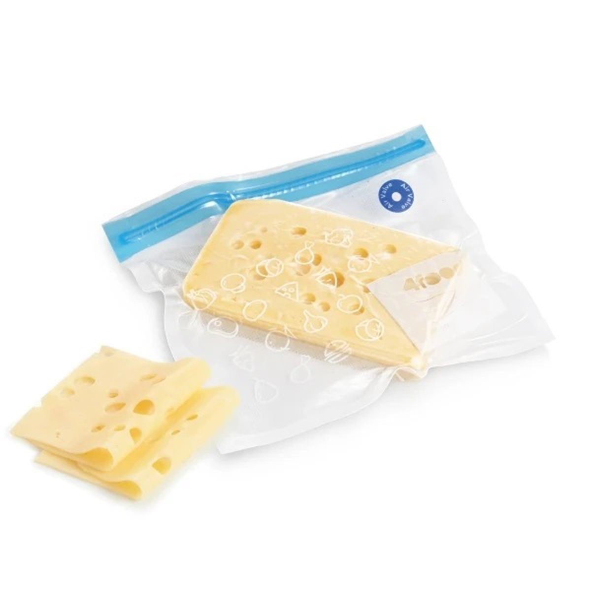 Tescoma Vakuumierbeutel Verschließbare Vakuumierbeutel Tescoma 4Food 21 x 22 cm 10 Stück, Zubehör für Vakuumierer Tescoma GrandCHEF, wiederverwendbar, erhöhte Durchstoßfestigkeit