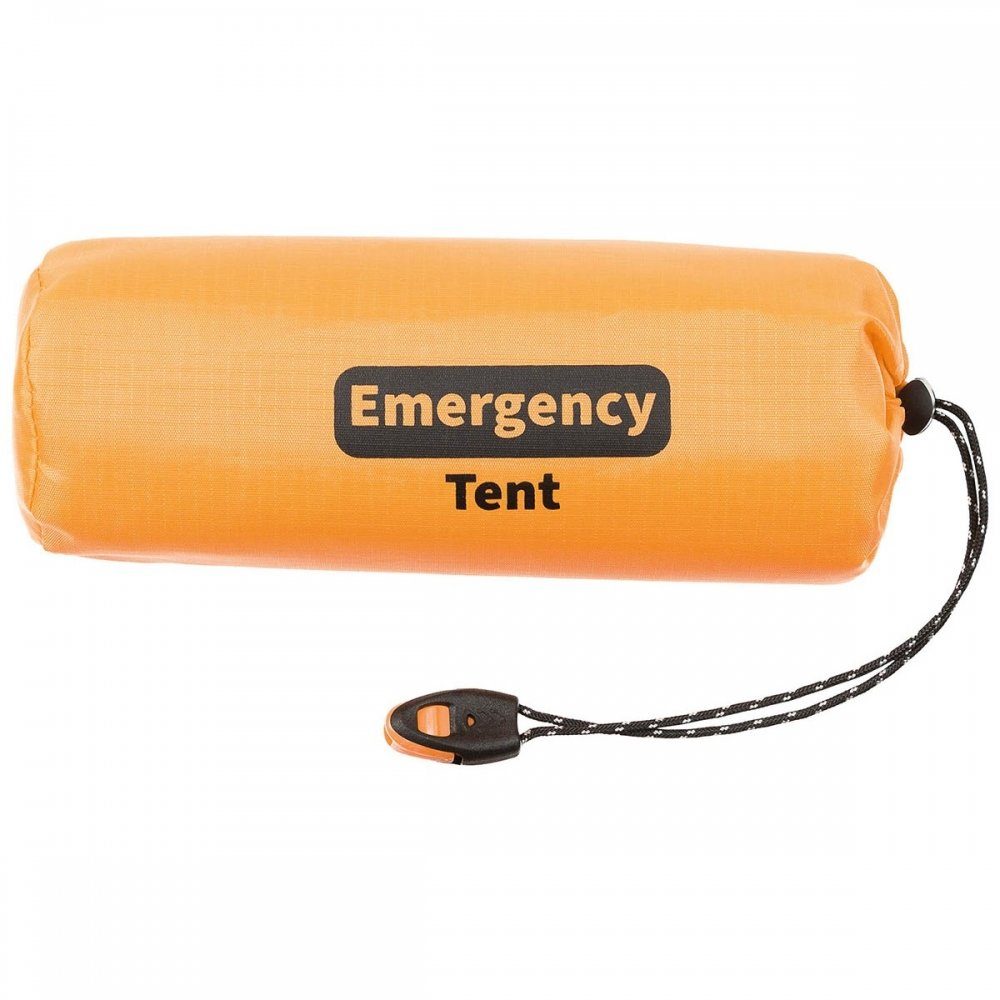 (Set, einseitig alubeschichtet, einseitig mit Notfall-Zelt, Firstzelt orange, Transporttasche), alubeschichtet FoxOutdoor