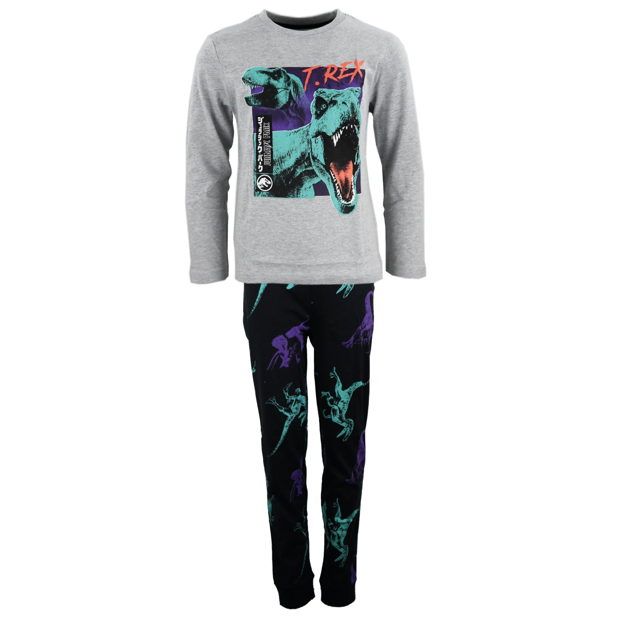 Jurassic World Schlafanzug Jurassic World T-Rex Blue Jungen Kinder Pyjama Gr. 134 bis 164
