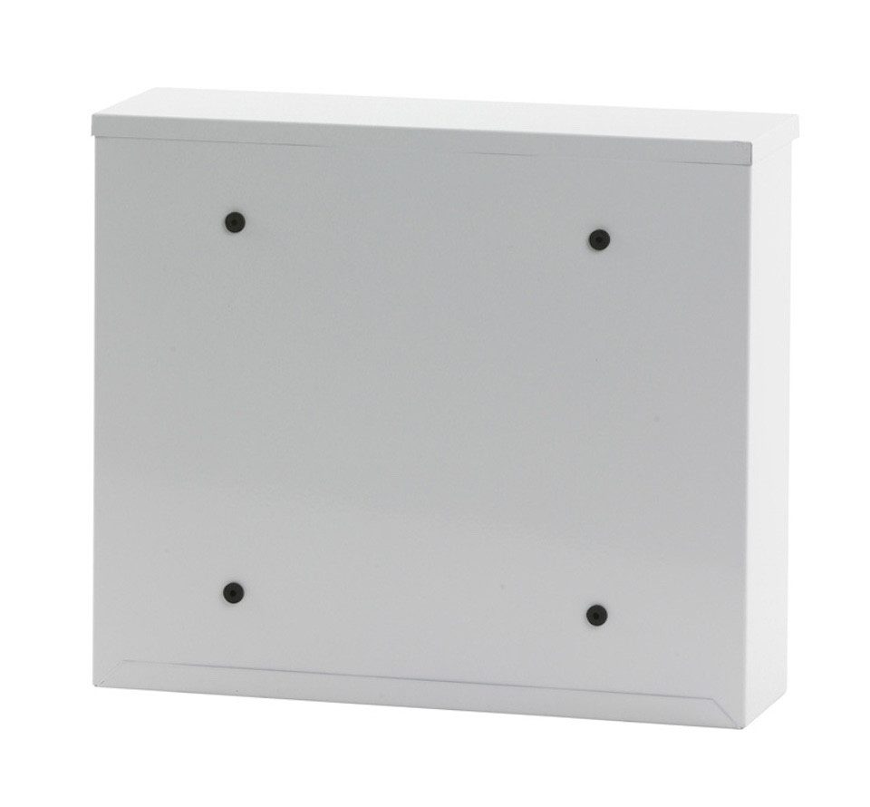 PROREGAL® Wandgarderobe Wandbriefkasten Granadan aus Stahl mit Einwurfsklappe, Schwarz
