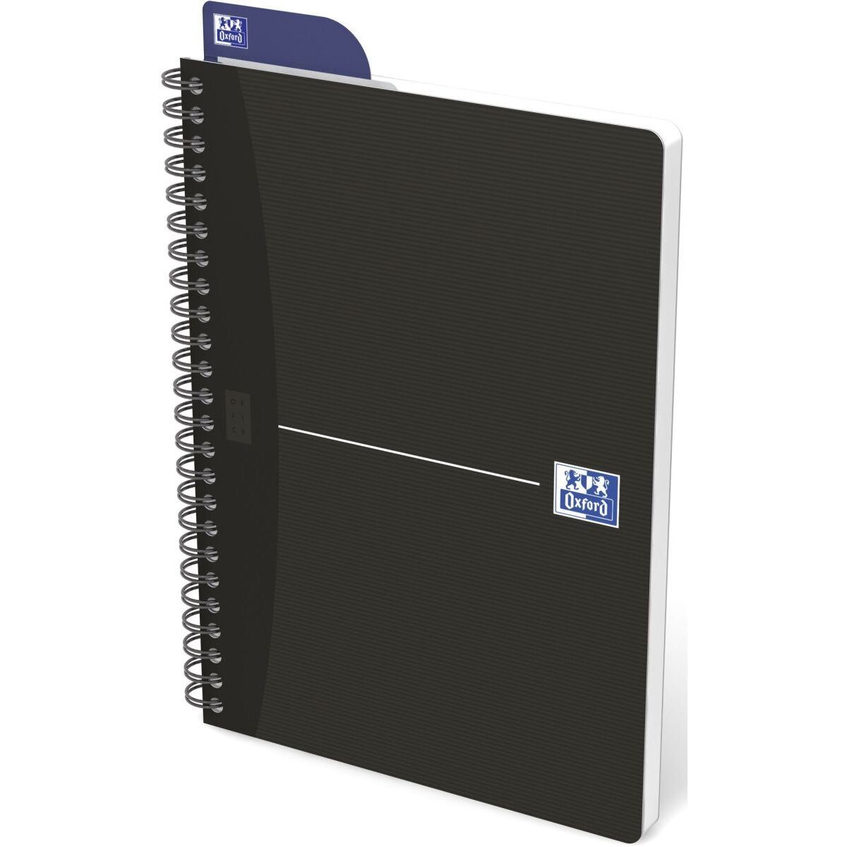 OXFORD Notizbuch Spiralbuch Smart Black A5 kariert 90 Blatt schwarz