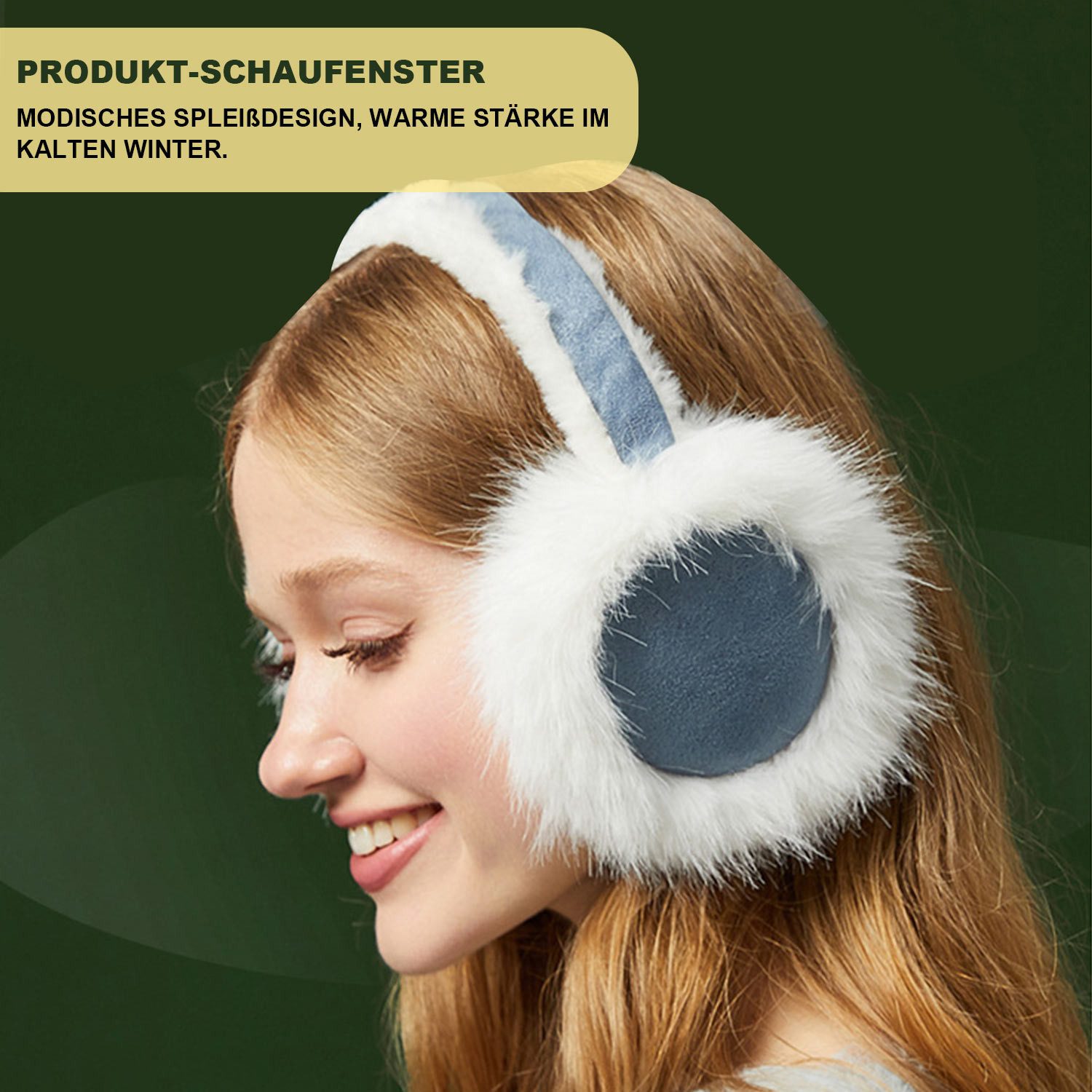Refttenw Ohrenwärmer Faltbare tragbare Frostschutz-Ohrenschützer, Plüsch-Ohrenschützer