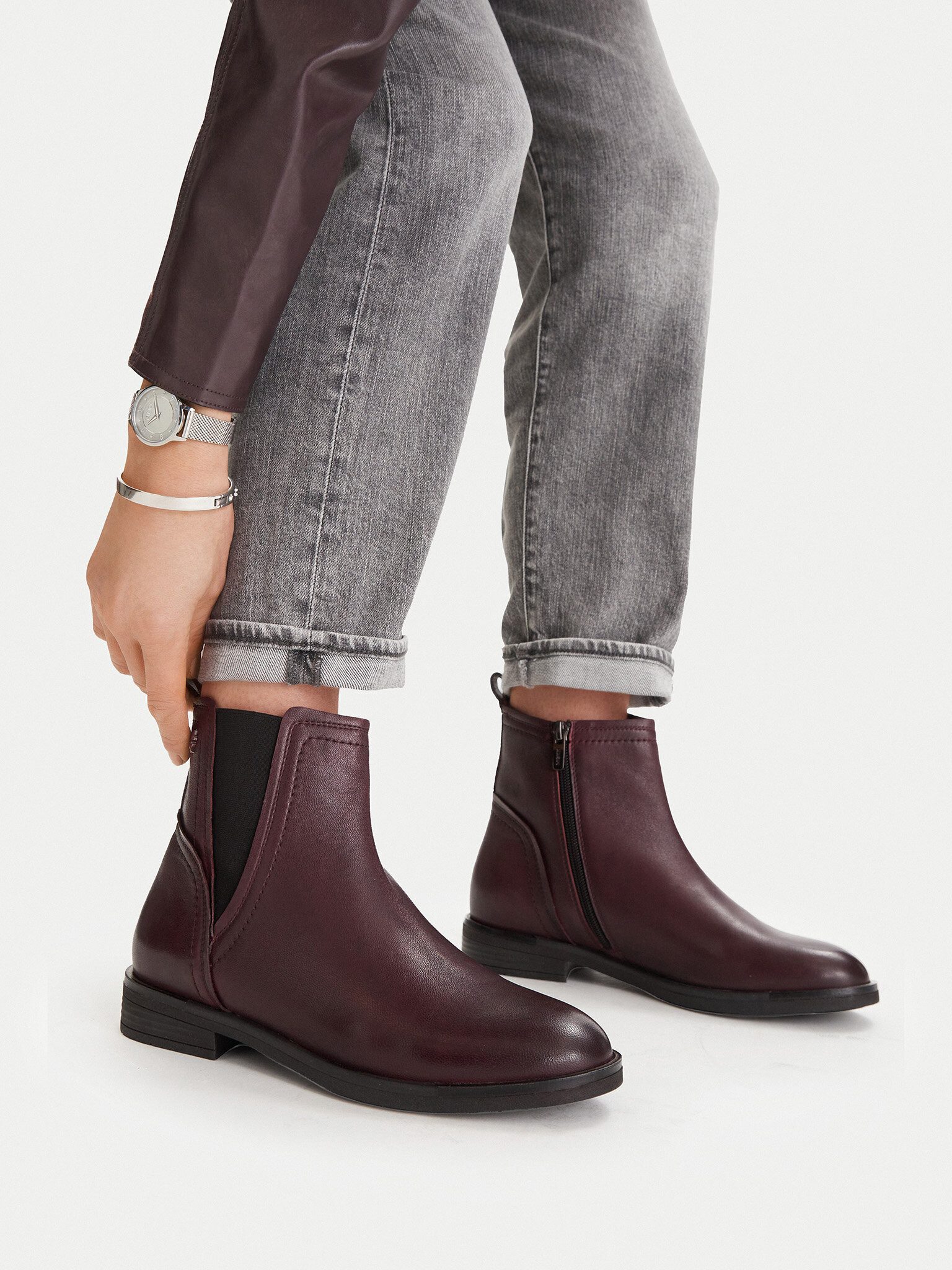 Mexx Mexx Damen Fußstiefel Burgund, Schwarz MEXX-CEO-MX/043C-WI40 Burgund. Stiefel