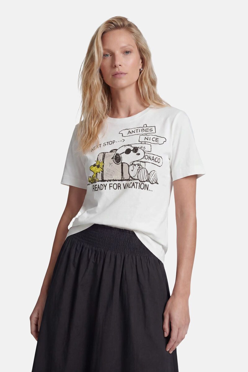 Princess goes Hollywood Print-Shirt Peanuts™ Snoopy & Woodstock mit Strasssteinen