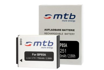 mtb more energy [BAT-251 - Li-Ion] Kamera-Akku kompatibel mit Akku-Typ Samsung BP85A 750 mAh (3,7 V), passend für: Samsung WB210, ST205F, ST201F, ST201, ST200F, ST200, SH100, PL211, PL210…