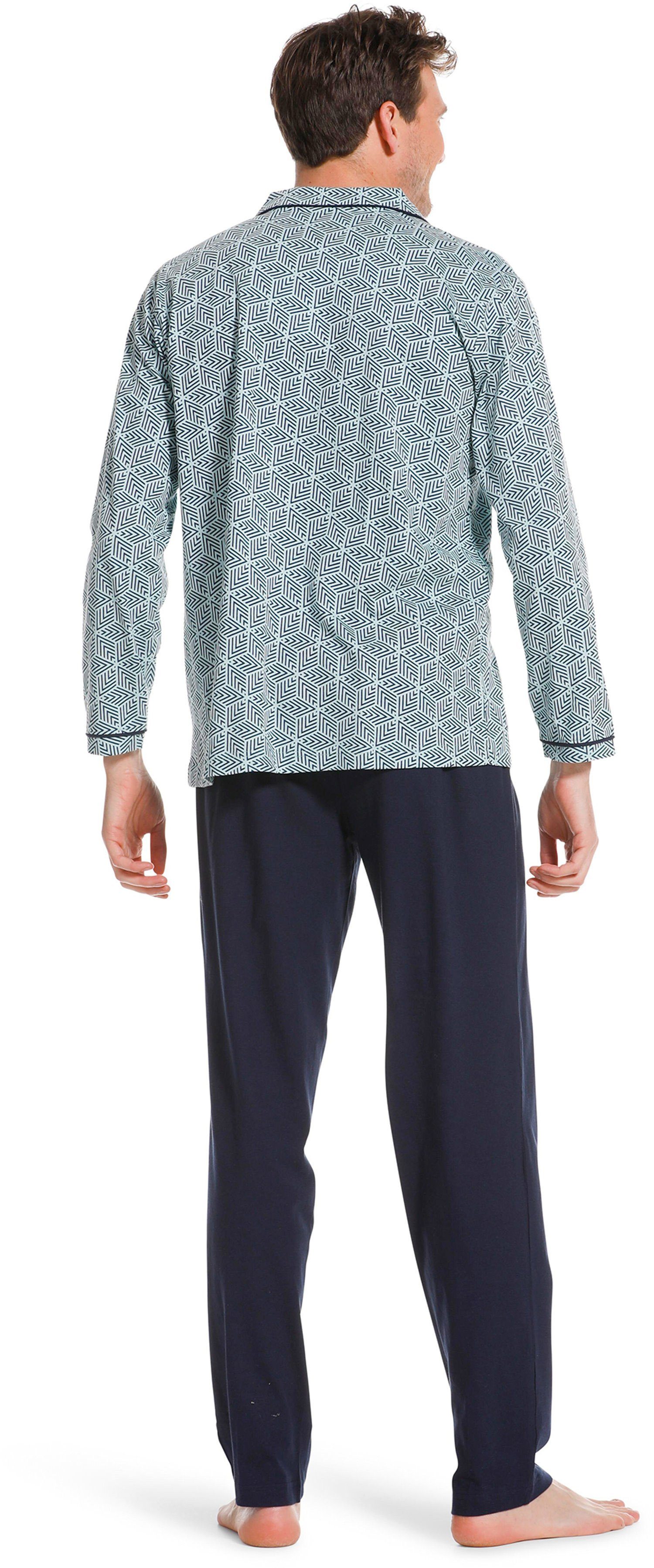 Pastunette Schlafanzug Herren Pyjama geknöpft (2 tlg) Baumwolle günstig online kaufen