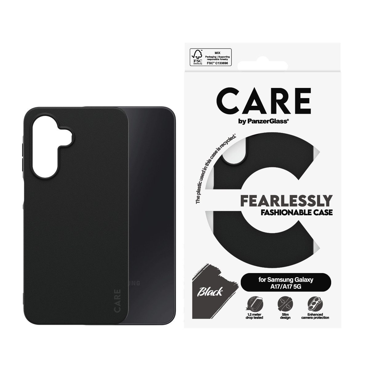 CARE by PanzerGlass Handyhülle Fearlessly Fashionable Case für Samsung Galaxy A17/A17 5G, Backcover, Schutzhülle, Handyschutzhülle, Case, Schutzcase, stoßfest