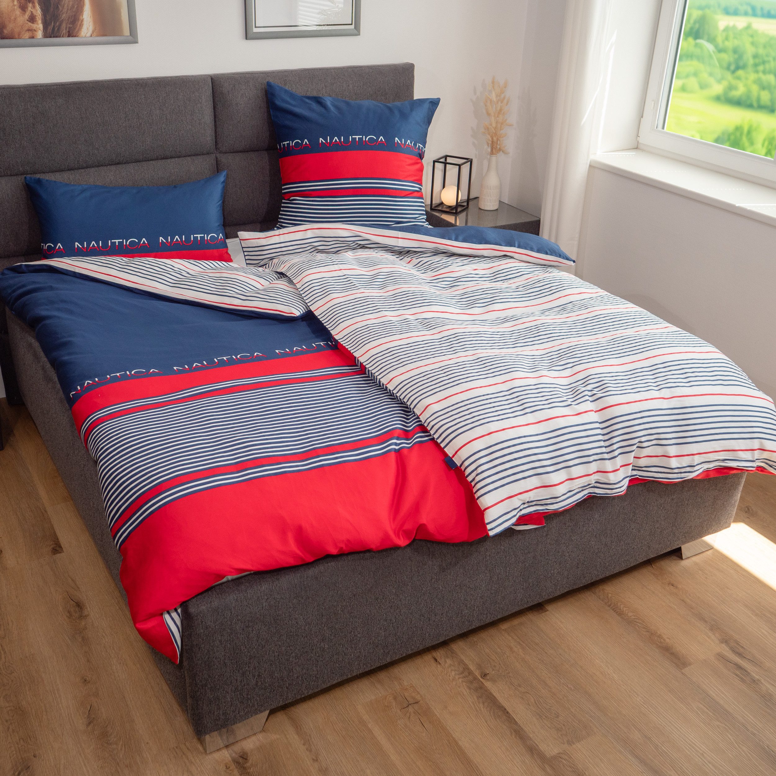 NAUTICA HOME Bettwäsche Nautica, Satin, 2 günstig online kaufen