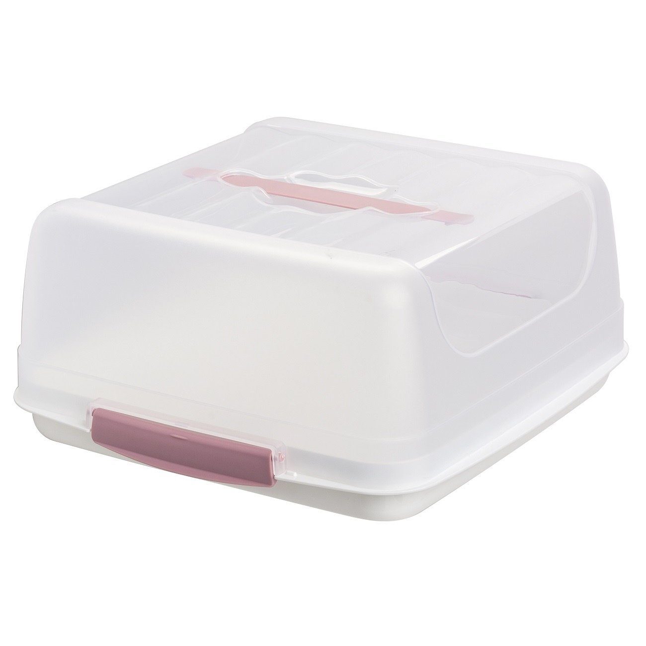 Engelland Kuchentransportbox Kleine Kuchenbox mit transparentem Deckel, Kunststoff, (Vorteils-Set, 1-tlg., sicheres Transportieren), mit Tragegriff und Klickverschluss, BPA-frei, rechteckig, Kunststoff