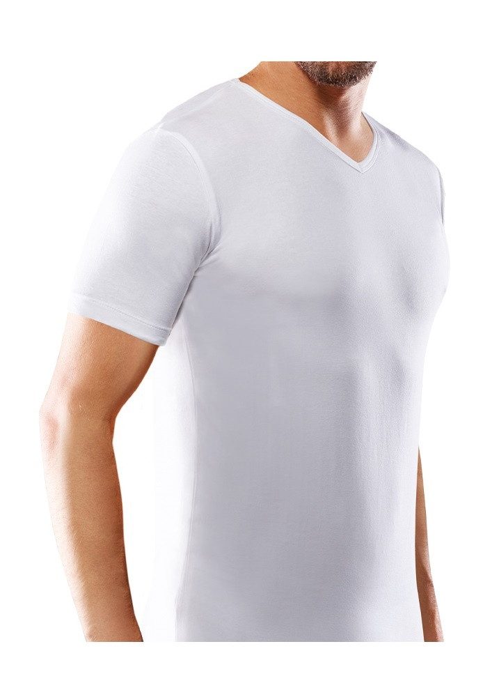 Rohner Socks T-Shirt Basic V-Neck (Baumwolle) Unterwäsche weiss Herren