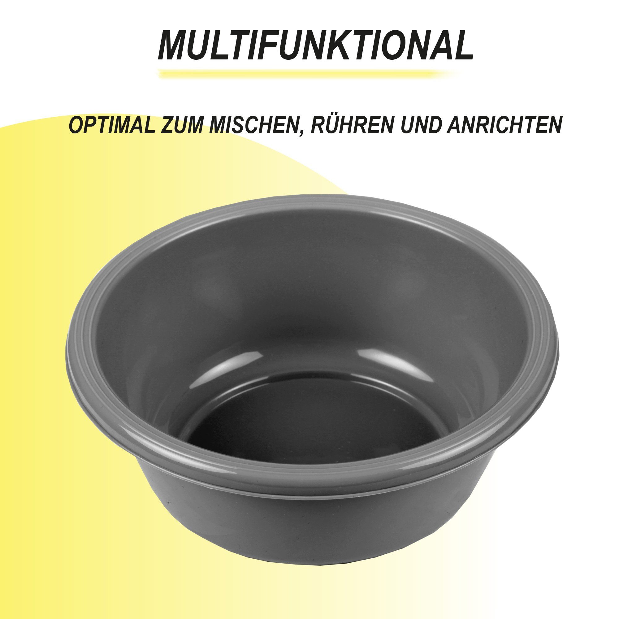 Pro Home Salatschüssel mehrteilig 0,7L/1,5L/2,5L/4,0L/6,0L, Kunststoff, (5er Set, 5-tlg), stapelbar, mikrowellengeeignet, spülmaschinenfest