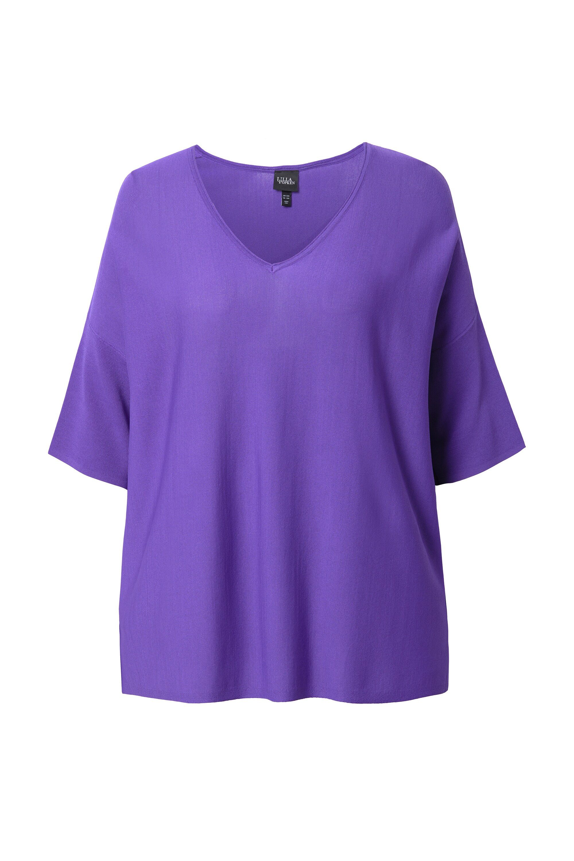 Ulla Popken Strickpullover Pullover Oversized V-Ausschnitt günstig online kaufen