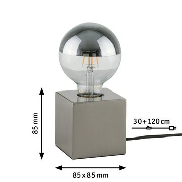 Paulmann Tischleuchte Kura max1x20W E27 Eisen gebürstet 230V Metall, ohne Leuchtmittel