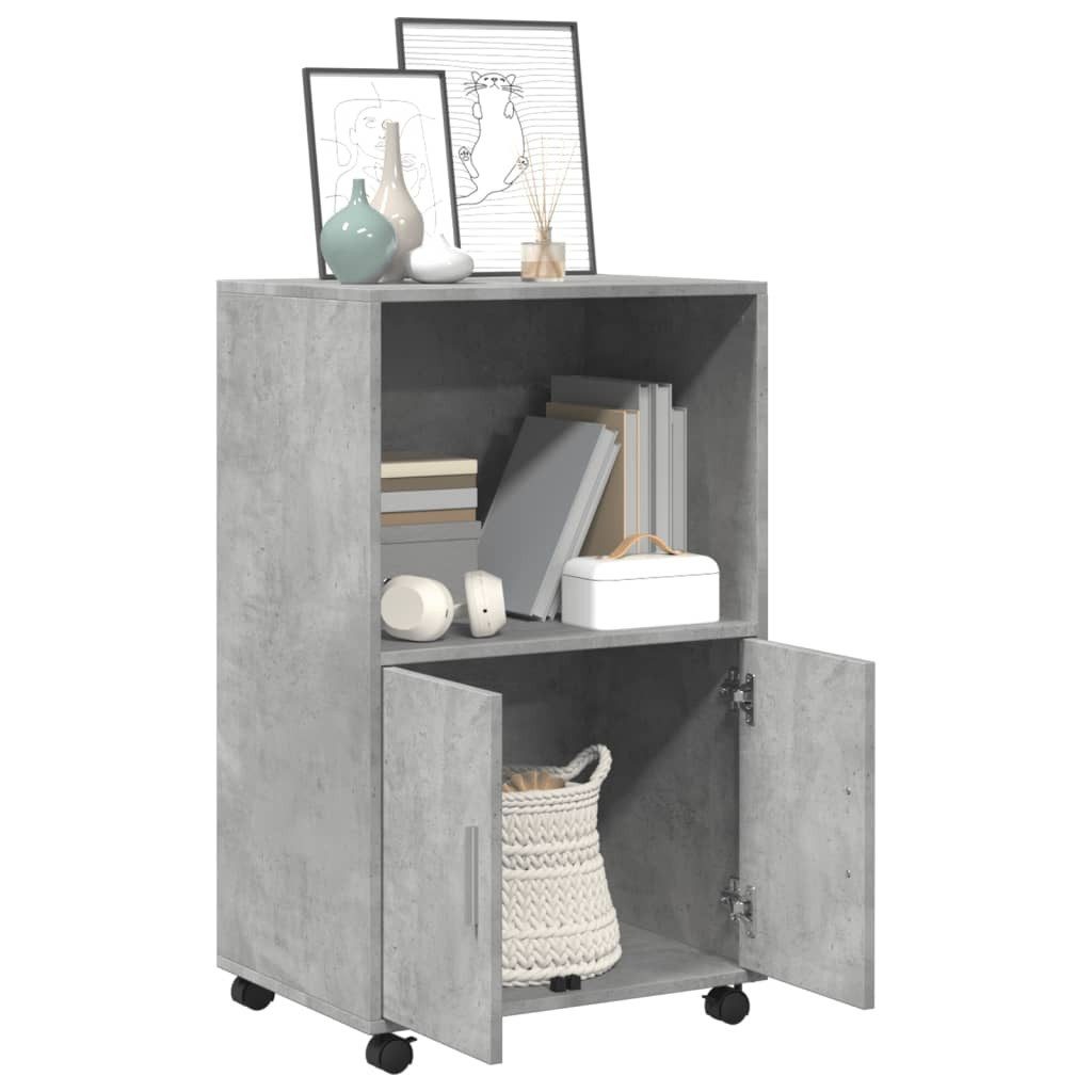 vidaXL Sideboard Rollschrank Betongrau 55x40x91 cm günstig online kaufen