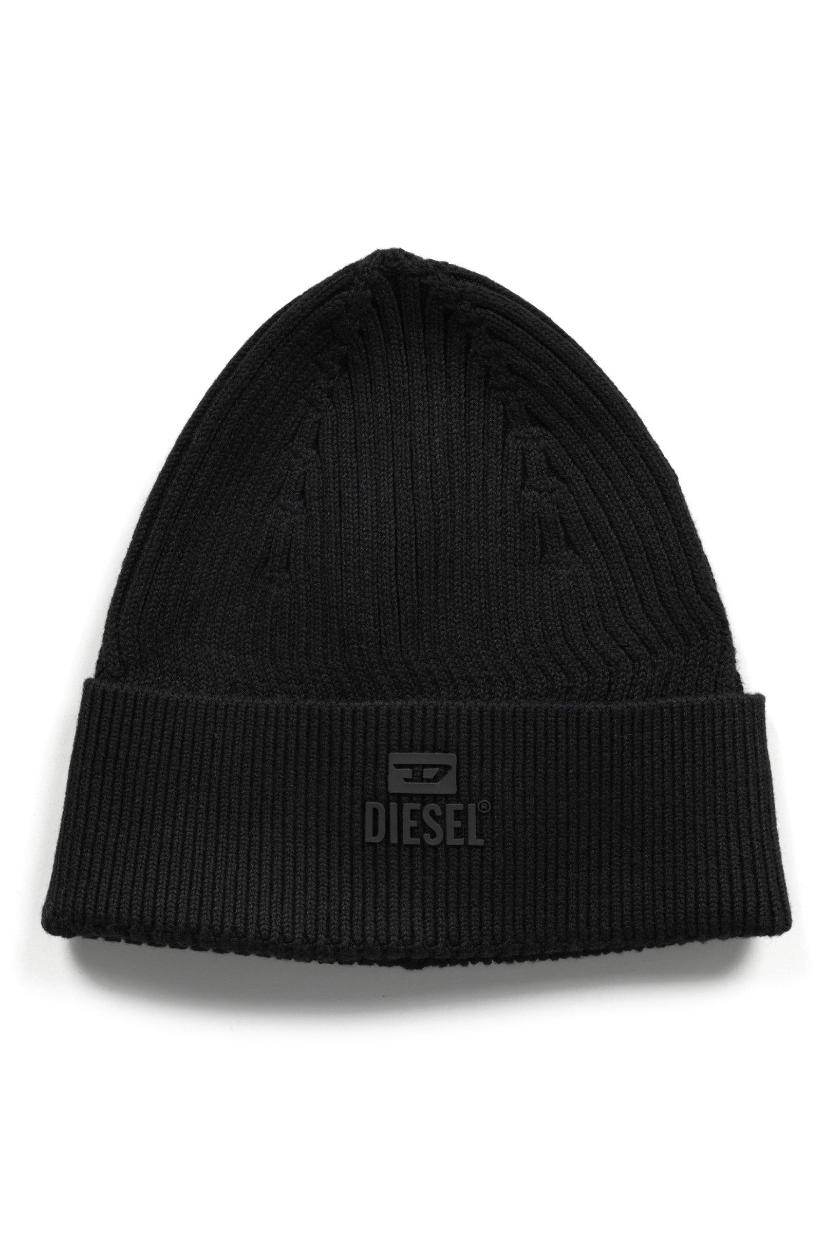 Diesel Beanie Gerippte Unisex Strickmütze mit Logo - K-CODERLAB