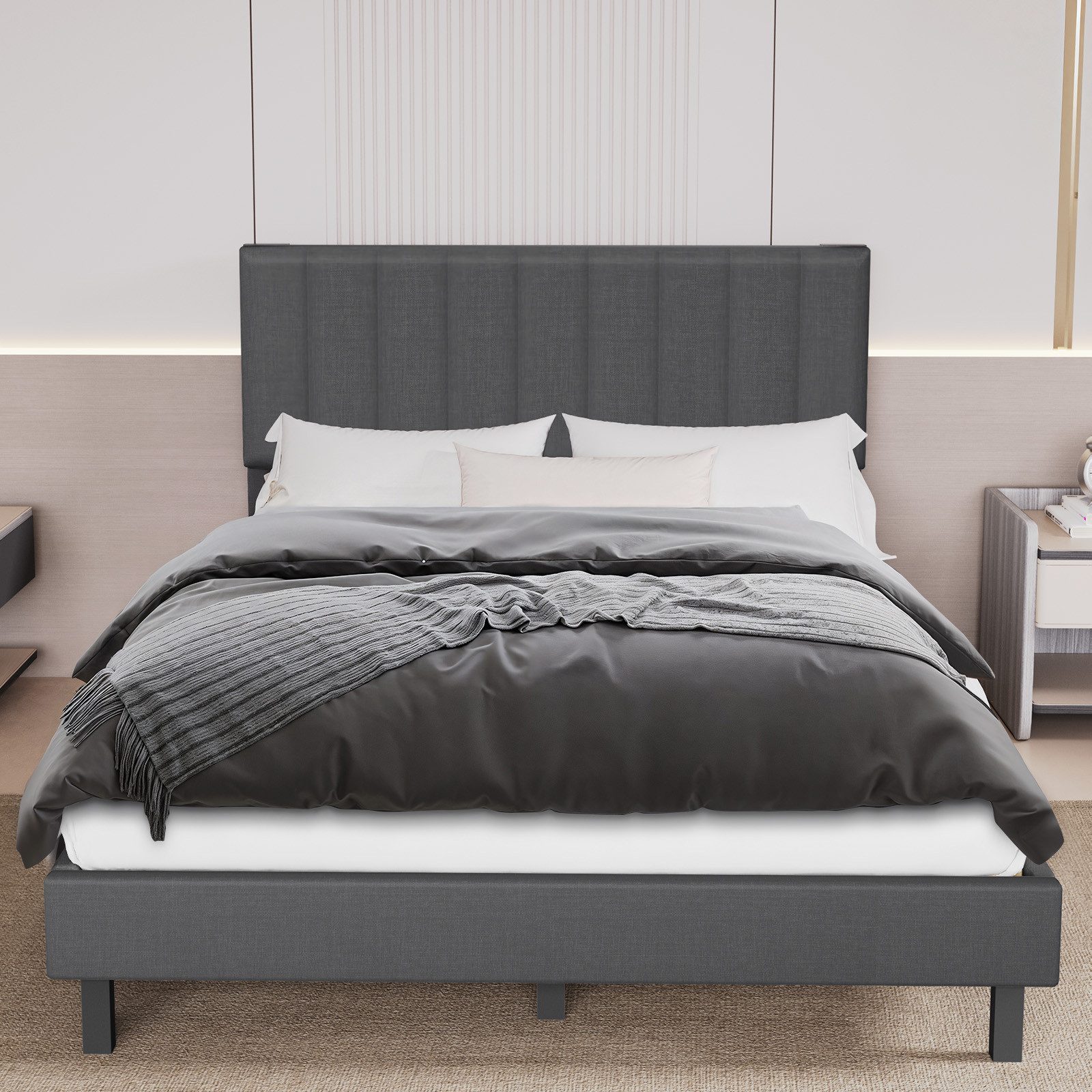WILGOON Polsterbett Doppelbett 140x200cm, mit Lattenrost günstig online kaufen