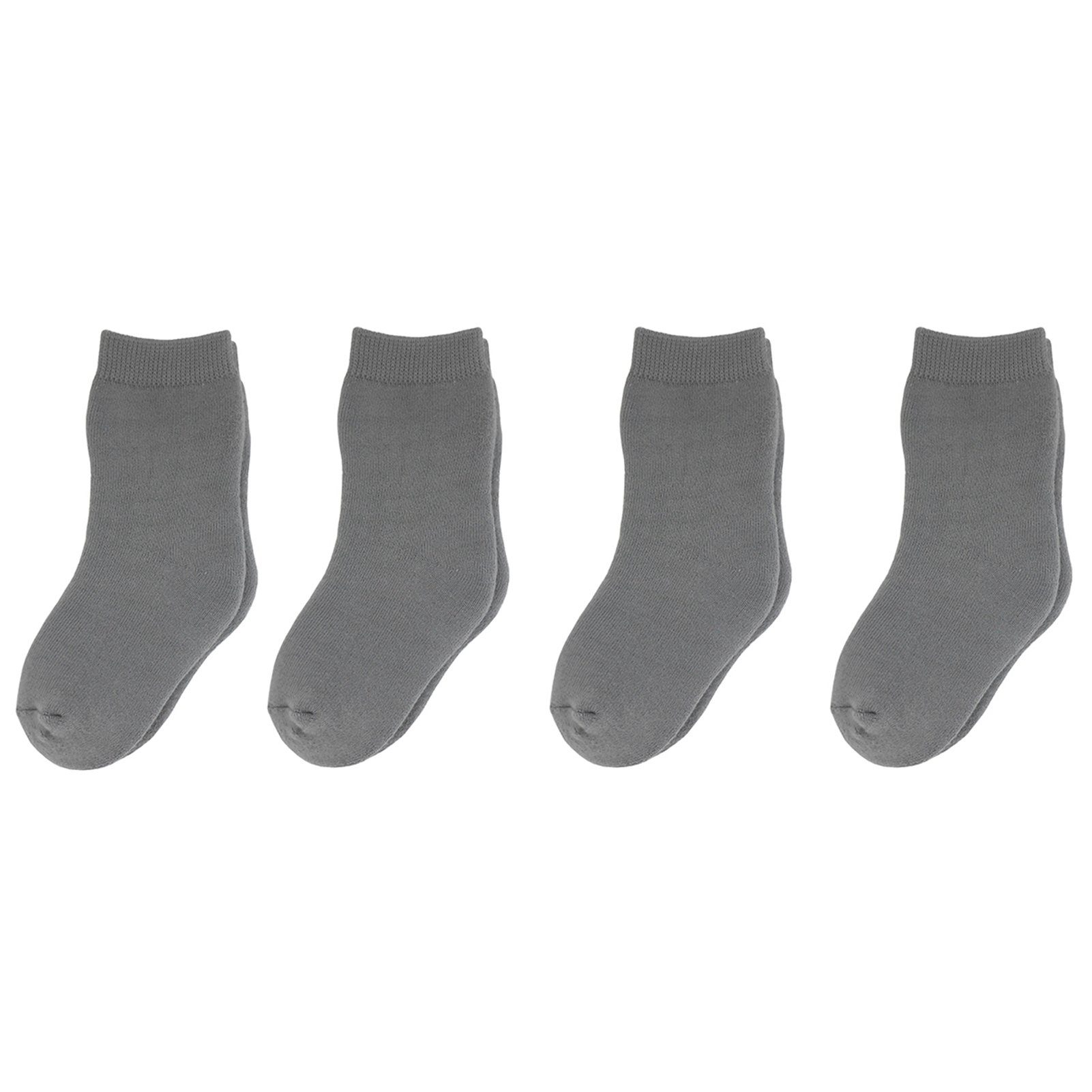 Yalion Kurzsocken Yalion® weiche Kinder Socken mit Vollplüsch 4er Pack Elastisch grau