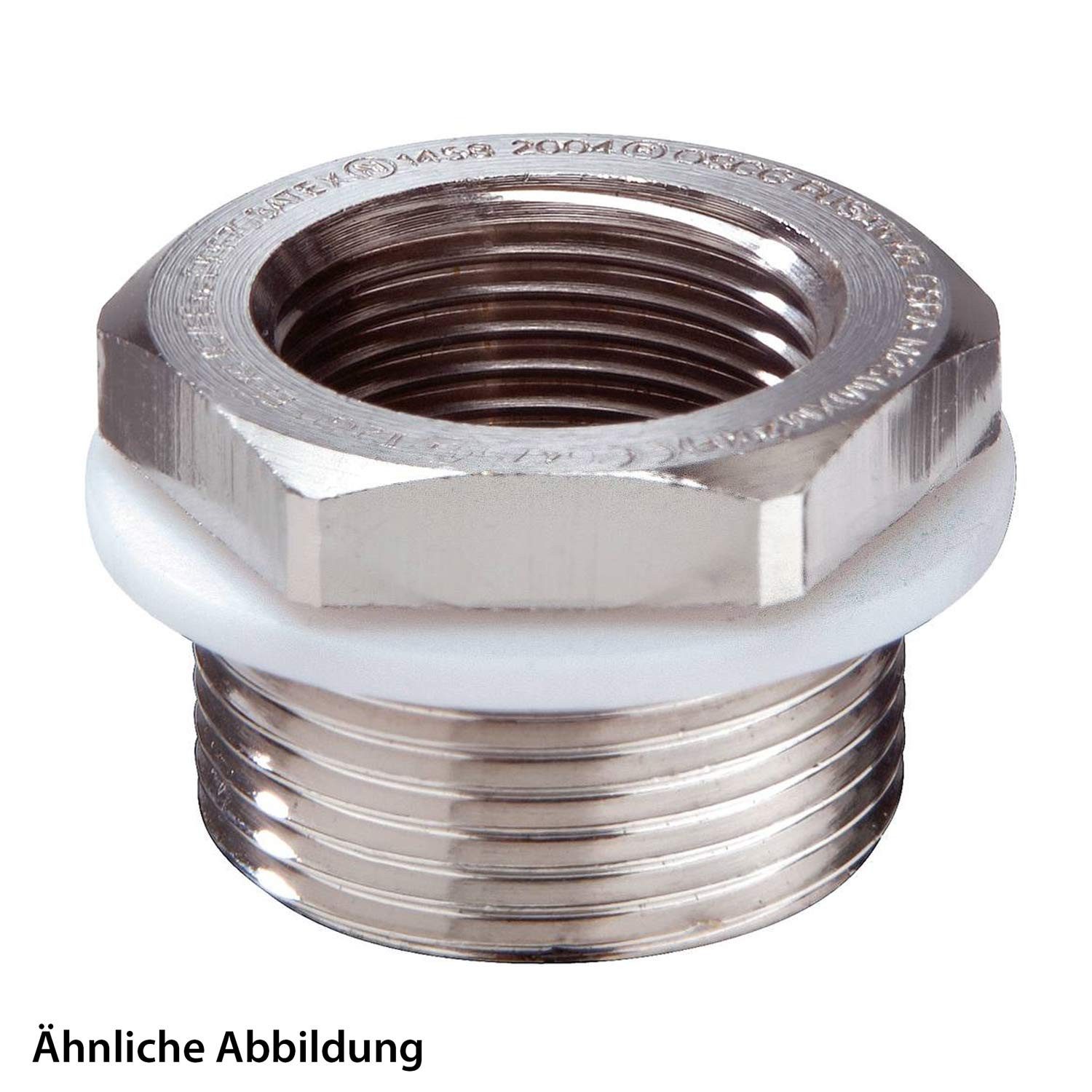 WISKA Schlauchverschraubung Titel:ATEX-Reduzierung M/M von M32x1,5 auf M20x1,5 Sechskant Messing