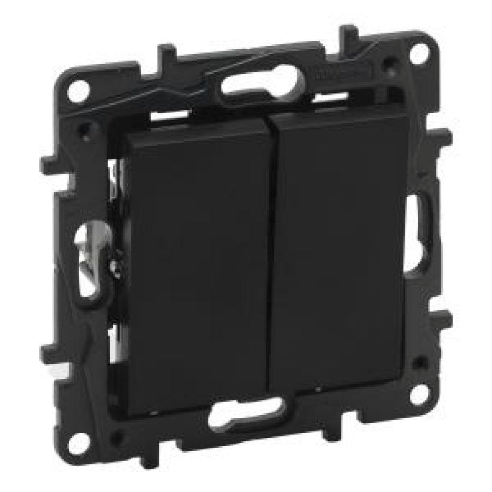 Legrand Adorne Paddelschalter 15A – 1-/3-Wege Schalter Mit Wandplatte, Weiß, 12 Stück Set