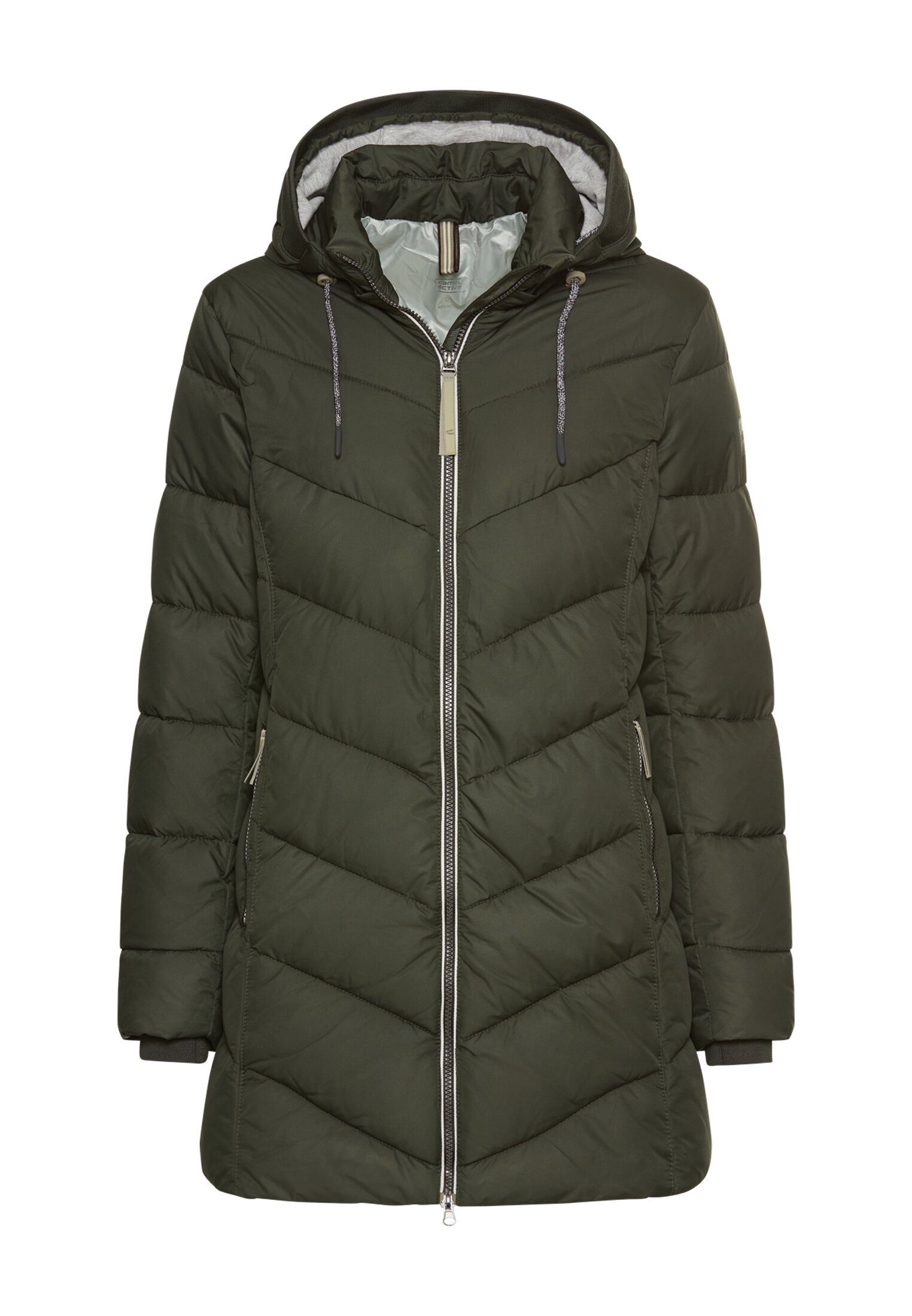 Steppjacke mit abnehmbarer Kapuze Langarm