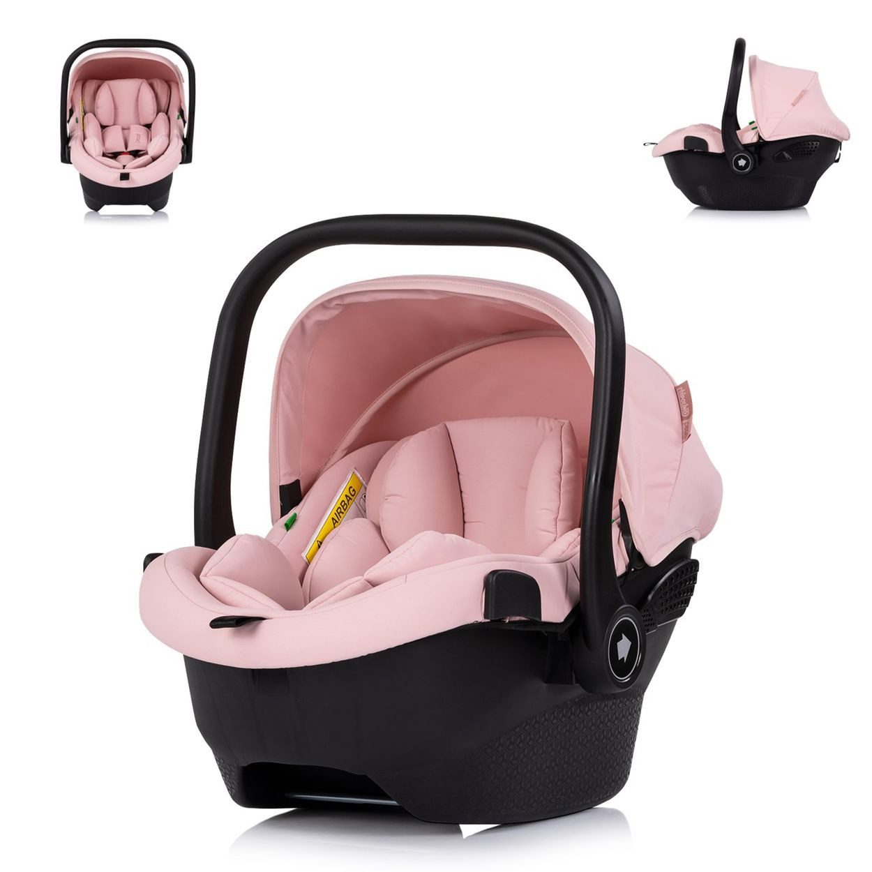 Chipolino Babyschale Babyschale Pearl i-Size, ab: 0, bis: 1.25, (40-85cm) Sonnendach 3-Punkt-Gurt Kopfstütze
