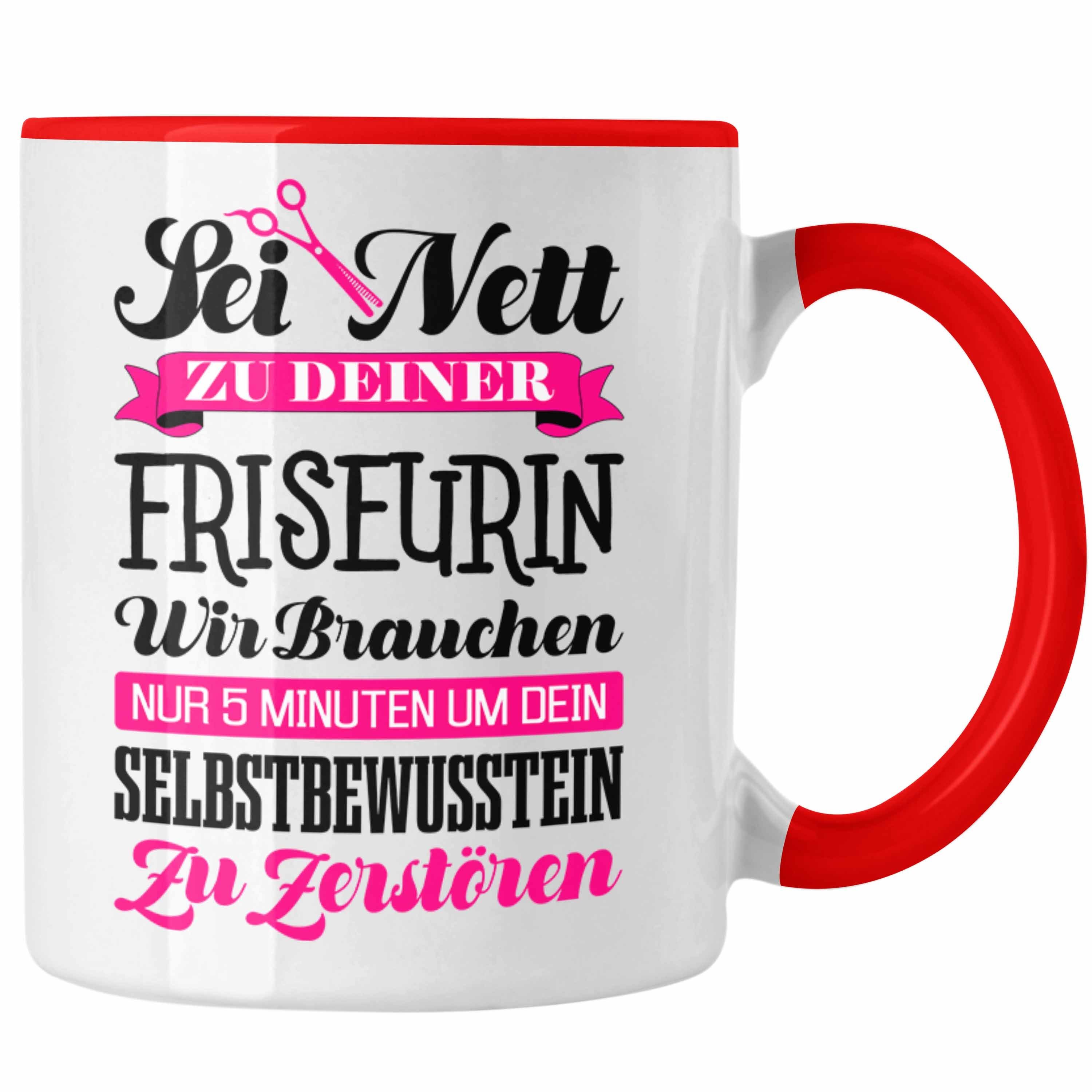 Tasse Trendation - Friseurin Tasse Geschenk Zubehör Geschenkideen Friseursal