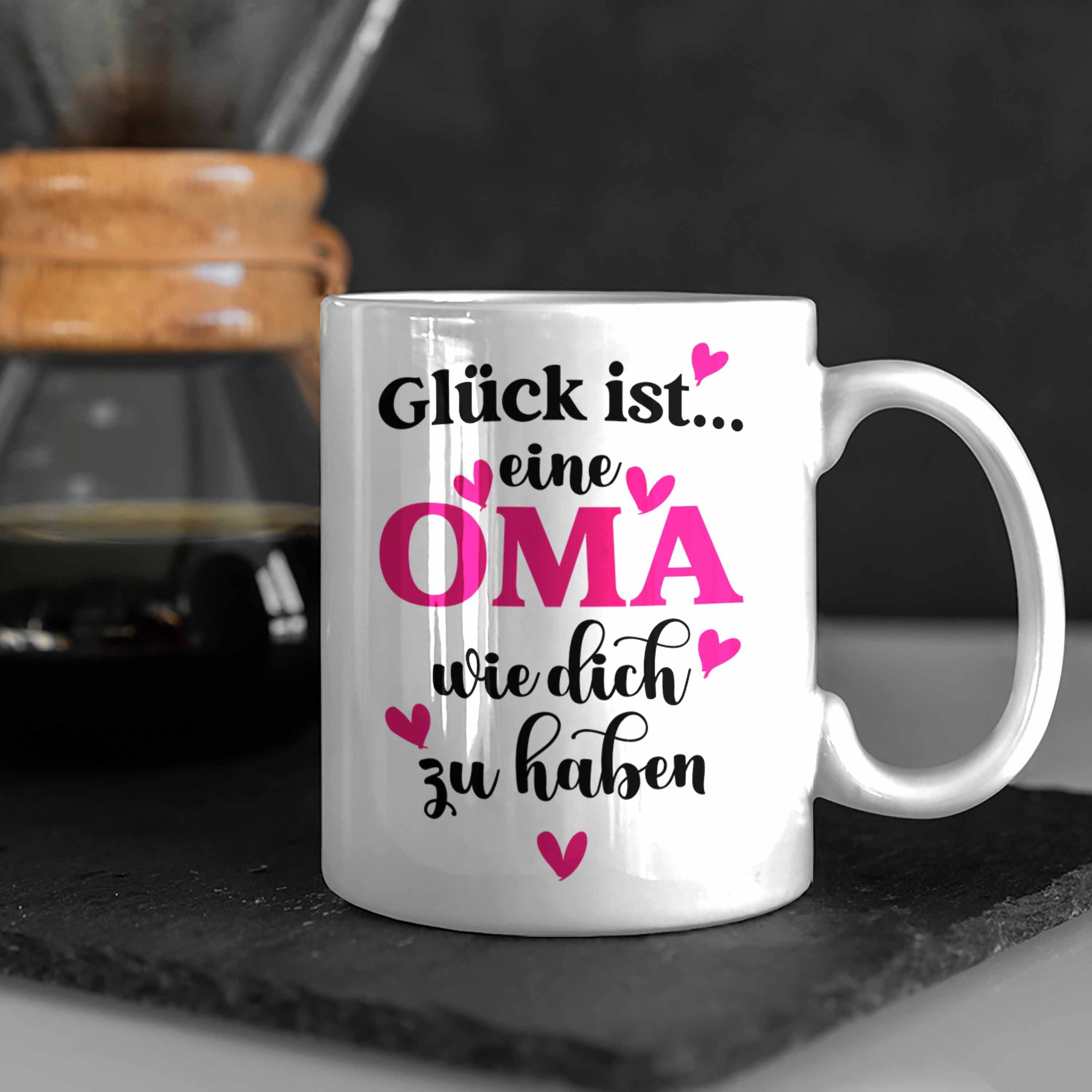 Tasse Oma Trendation Oma Geburtstagsgeschenk Trendation Spruch Tasse Enkel Geschenk Beste für Muttertag - mit Weiss von