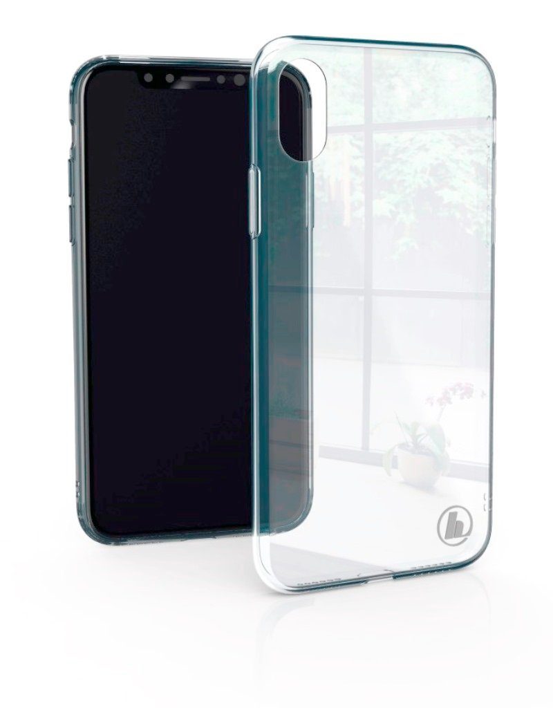 Hama Backcover Hama Glas-Cover Case Schutz-Hülle Tasche Etui Klar für Apple iPhone XS Max, abgerundete 3D-Kanten