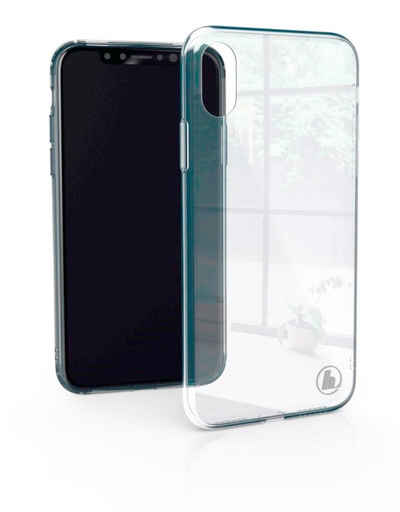 Hama Backcover Hama Glas-Cover Case Schutz-Hülle Tasche Etui Klar für Apple iPhone XS Max, abgerundete 3D-Kanten