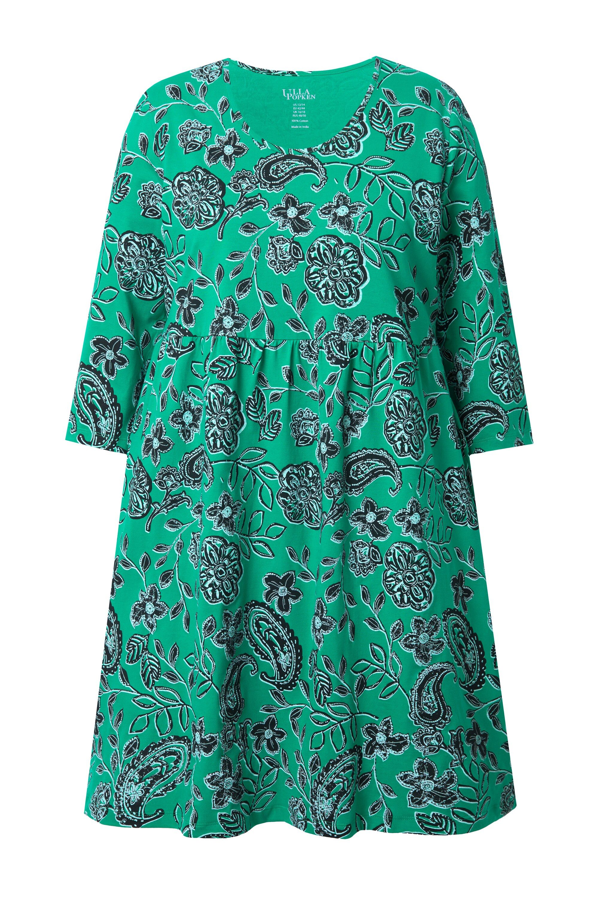 Ulla Popken Jerseykleid Jerseykleid Paisley A-Linie günstig online kaufen