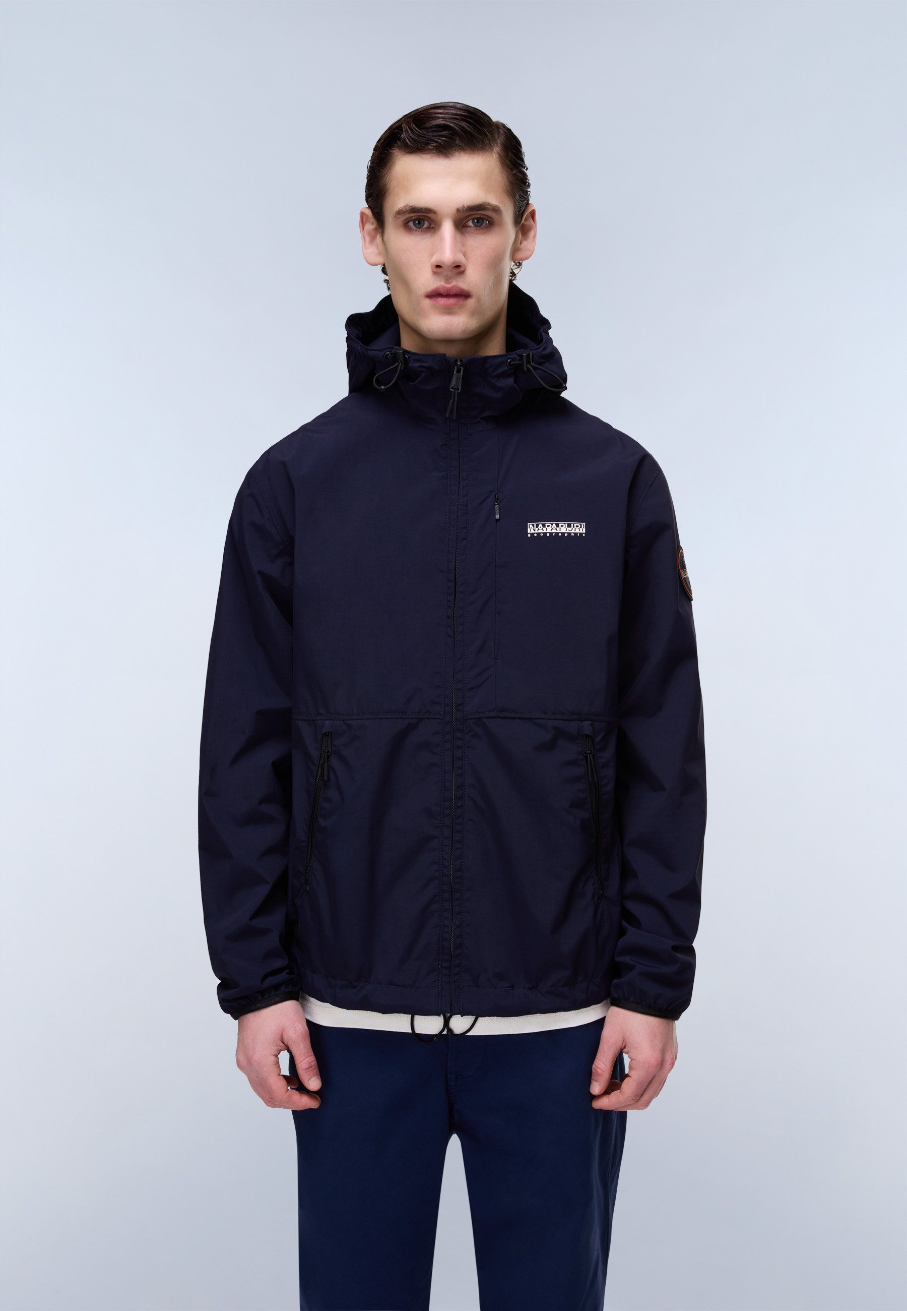 Napapijri Funktionsjacke A-TUNDRA 1 BLU MARINE mit verstellbarer Kapuze, atmungsaktiv, wasserabweisend, windabweisend