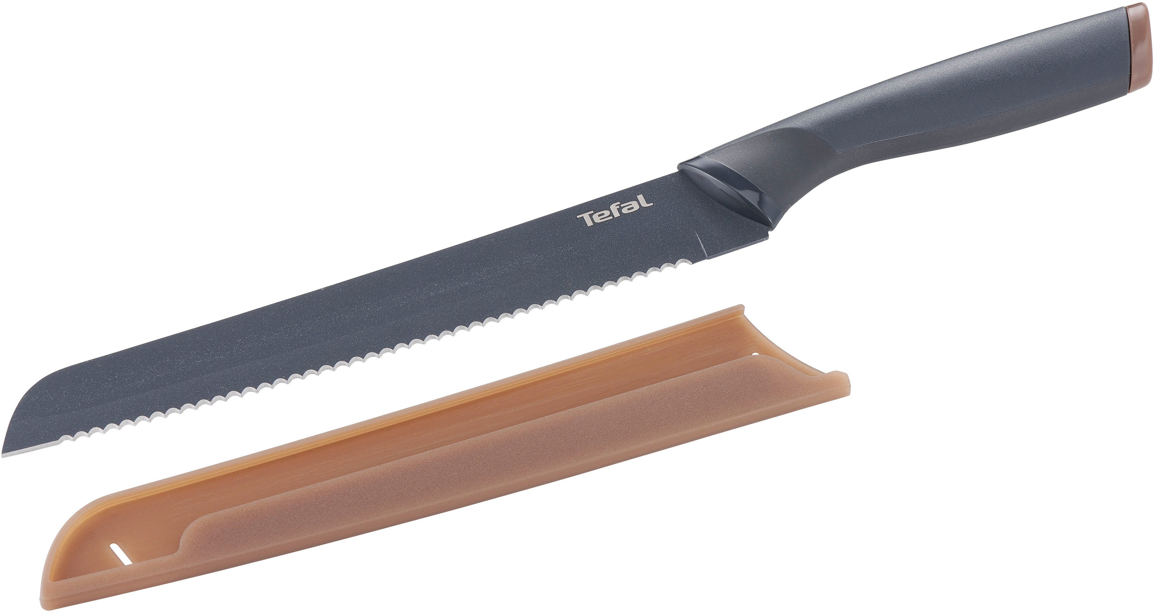 Tefal Brotmesser Fresh Kitchen, 20 cm, Klingen aus rostfreiem Stahl, Titan-Versiegelung, Klingenschutz