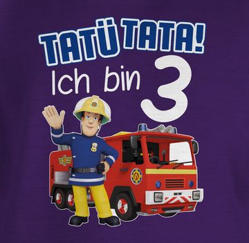 Shirtracer T-Shirt Tatü Tata! Ich bin 3 Feuerwehrmann Sam Mädchen
